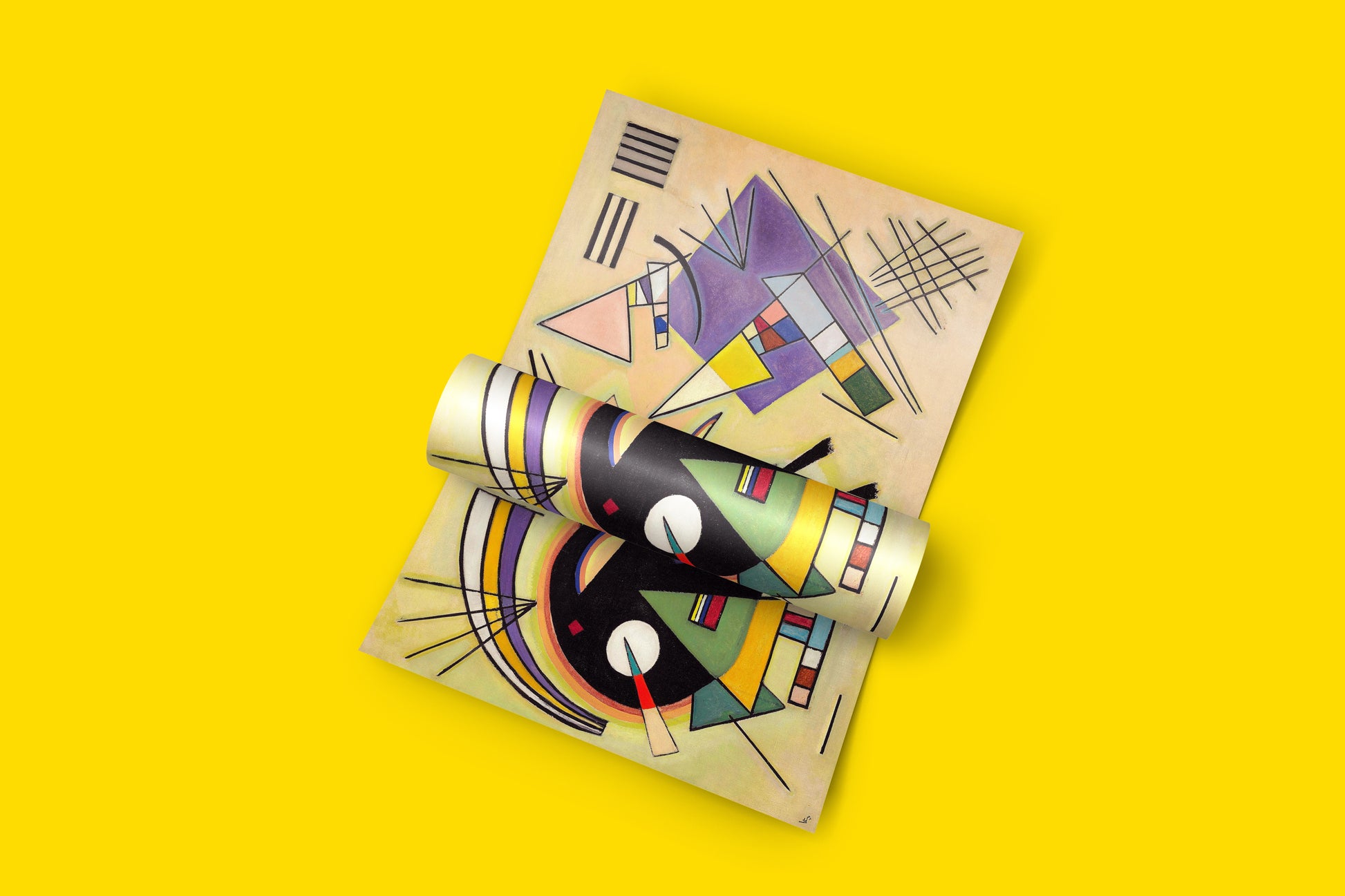 Premium Kandinsky Black and Violet wall art - high-resolution 1923 abstract print using 12-colour giclée technology, sophisticated modern interior design piece