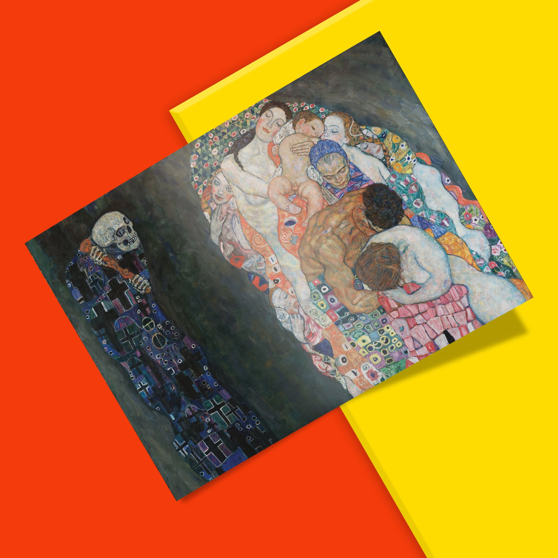 Vienna Secession symbolist art print of Klimt's Death and Life, 12-colour fine art reproduction