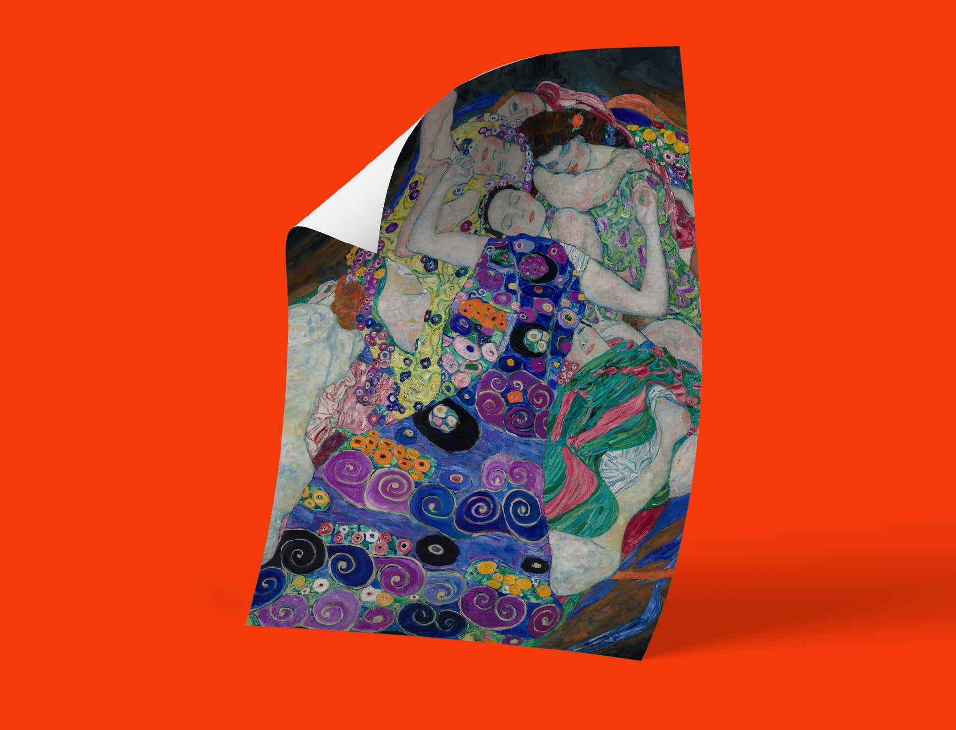 Iconic "The Virgin" art print by Gustav Klimt, showcasing his unique Art Nouveau style and dreamlike sensuality, ideal for enhancing any interior.