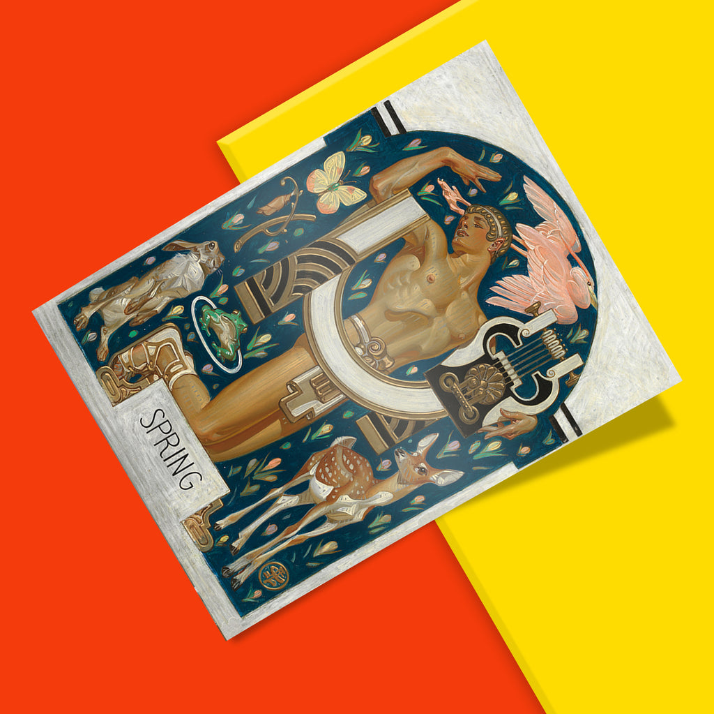 JC Leyendecker Spring poster print, vintage 1920s American illustration, fine art giclée reproduction for wall art collectors