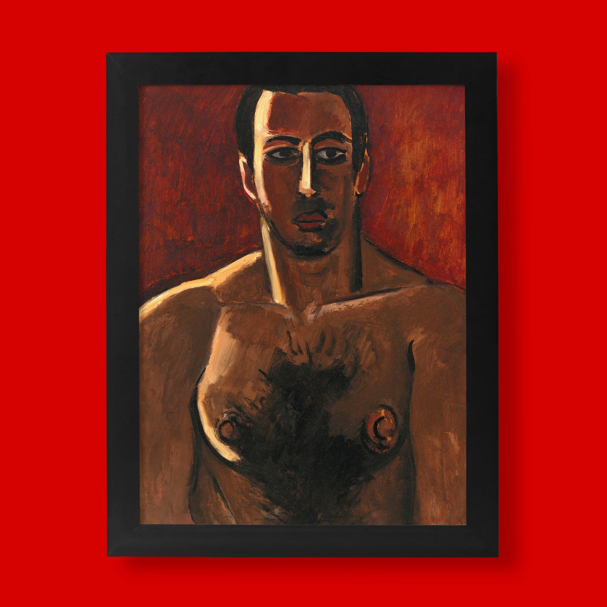 A giclée fine art print of Marsden Hartley's "Madawaska, Acadian Light-Heavy, Third Arrangement," a classic American modernist painting.