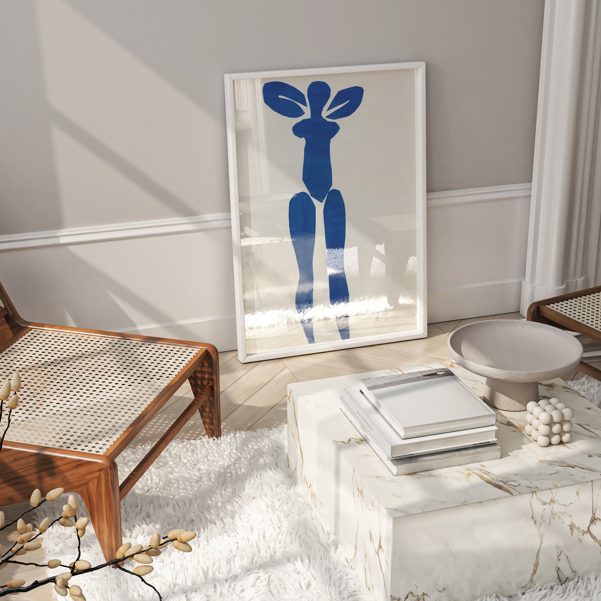 Henri Matisse blue figure abstract art print, iconic modernist wall art, premium quality poster available in multiple sizes UK