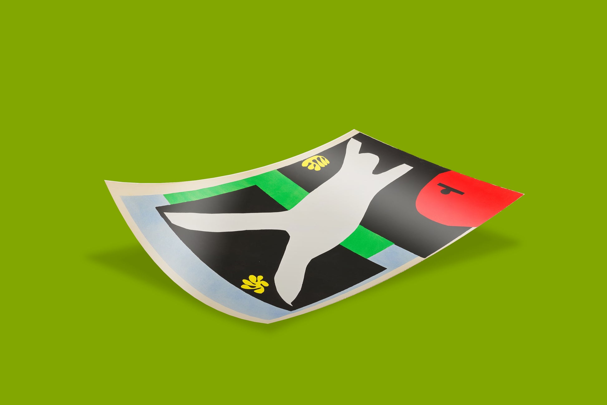 Abstract wall decor featuring Matisse's expressive cut-out of a swimmer in the tank, perfect for large art prints.