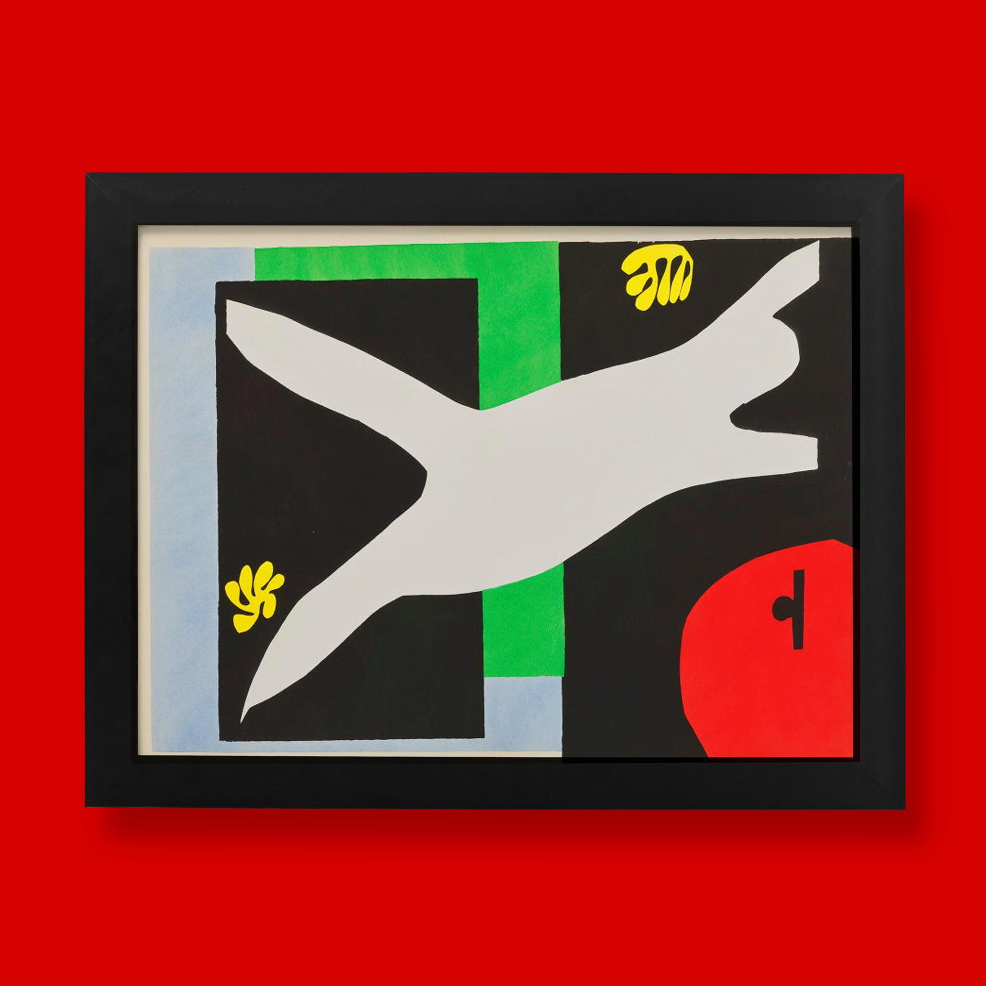 Henri Matisse The Swimmer in the Tank (La Nageuse dans l'aquarium) art print. Iconic modernist paper cut-out wall art.