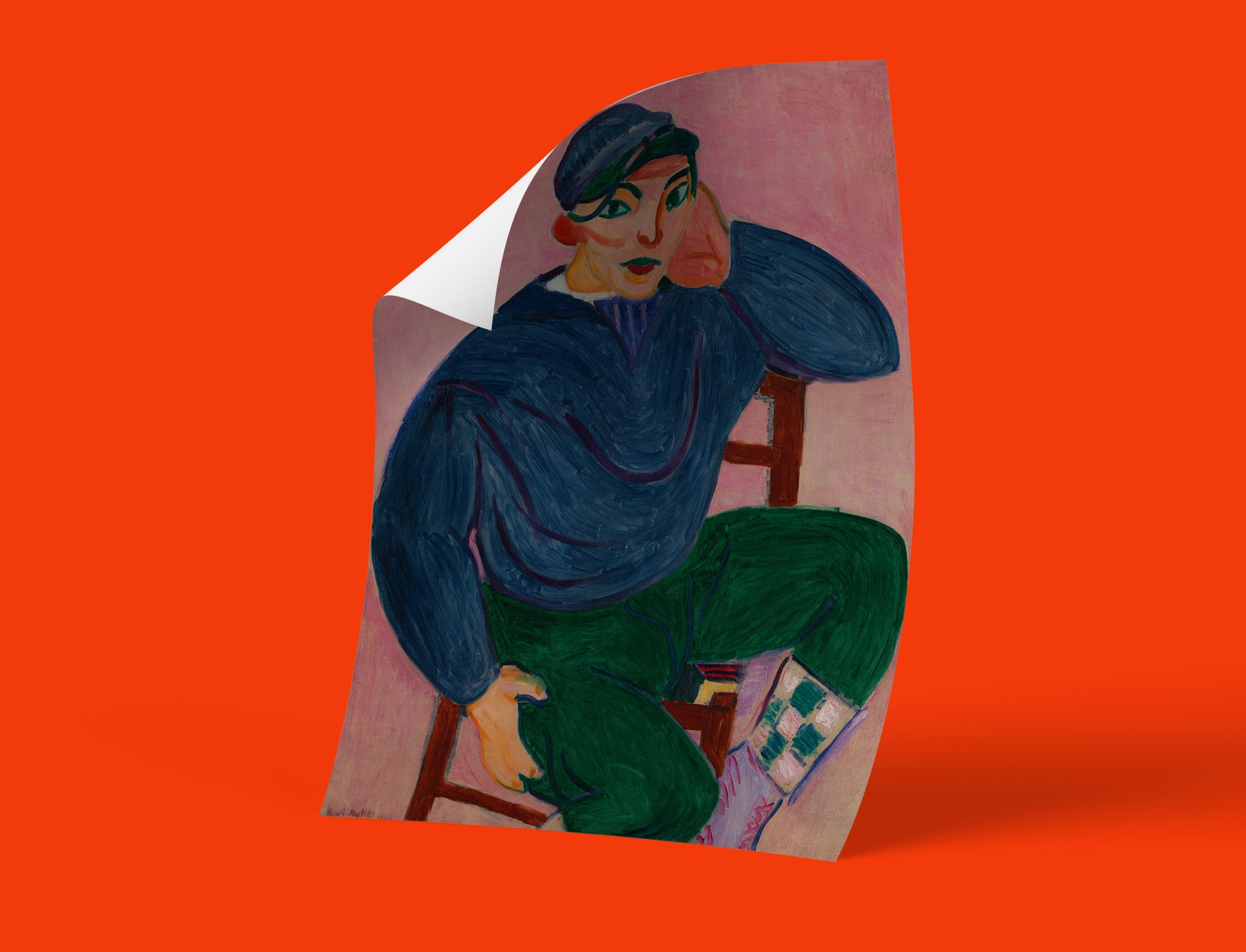 Henri Matisse Young Sailor II giclee art print - luxury wall decor featuring iconic 1906 portrait with mask-like features and explosive color combinations for interior design