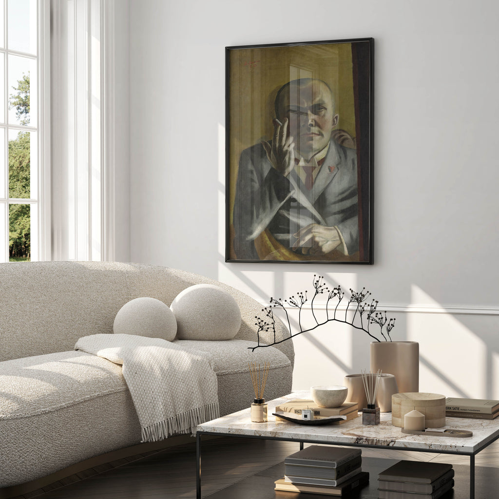 German Expressionist self-portrait fine art print by Max Beckmann, bold figurative wall art for home and interior design