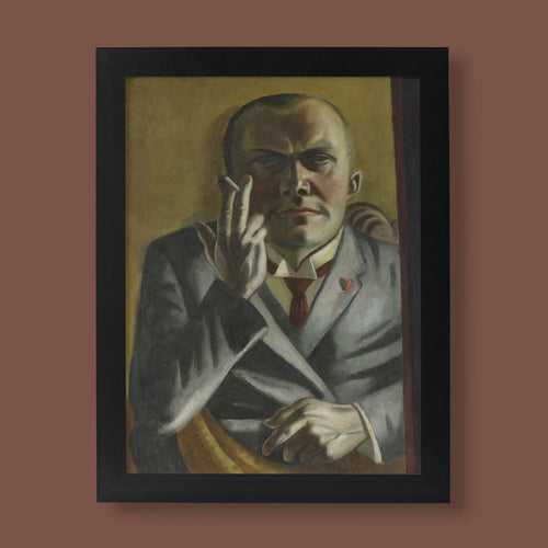 Max Beckmann Self-Portrait with a Cigarette 1923 fine art print, German Expressionist oil painting reproduction