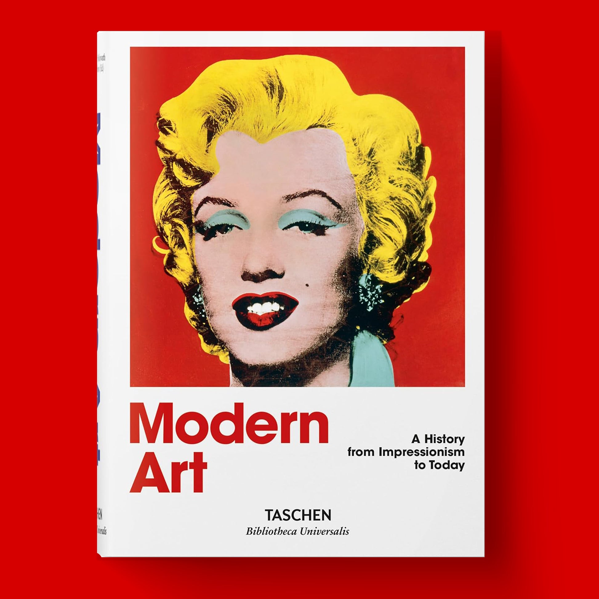 TASCHEN luxury art book cover for "Modern Art: A History from Impressionism to Today," a premium coffee table book.
