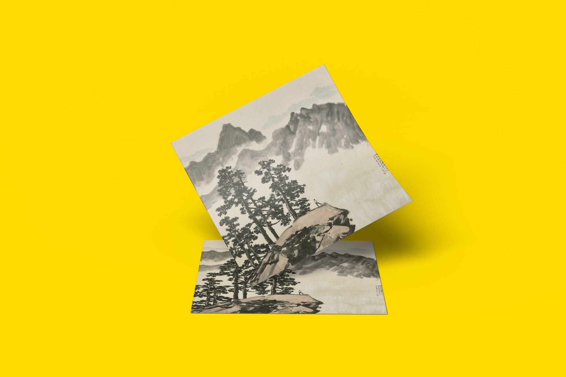 Modern Chinese painting "Tianmu Mountains" created by Xu Beihong, available as a collectible art print.