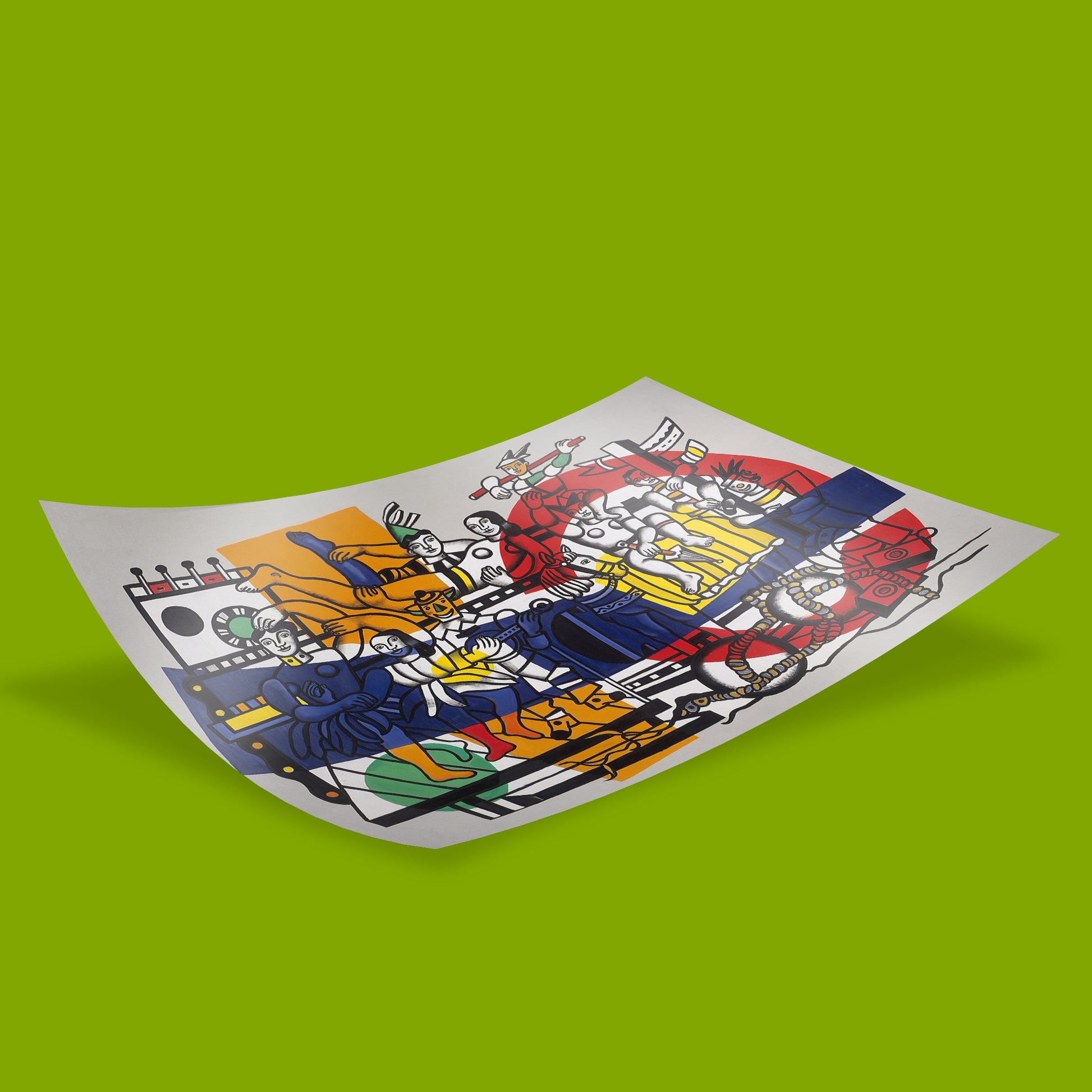 Unframed Fernand Léger The Great Parade museum quality poster print on 200gsm FSC-certified paper with smooth matte finish showing fine art reproduction detail