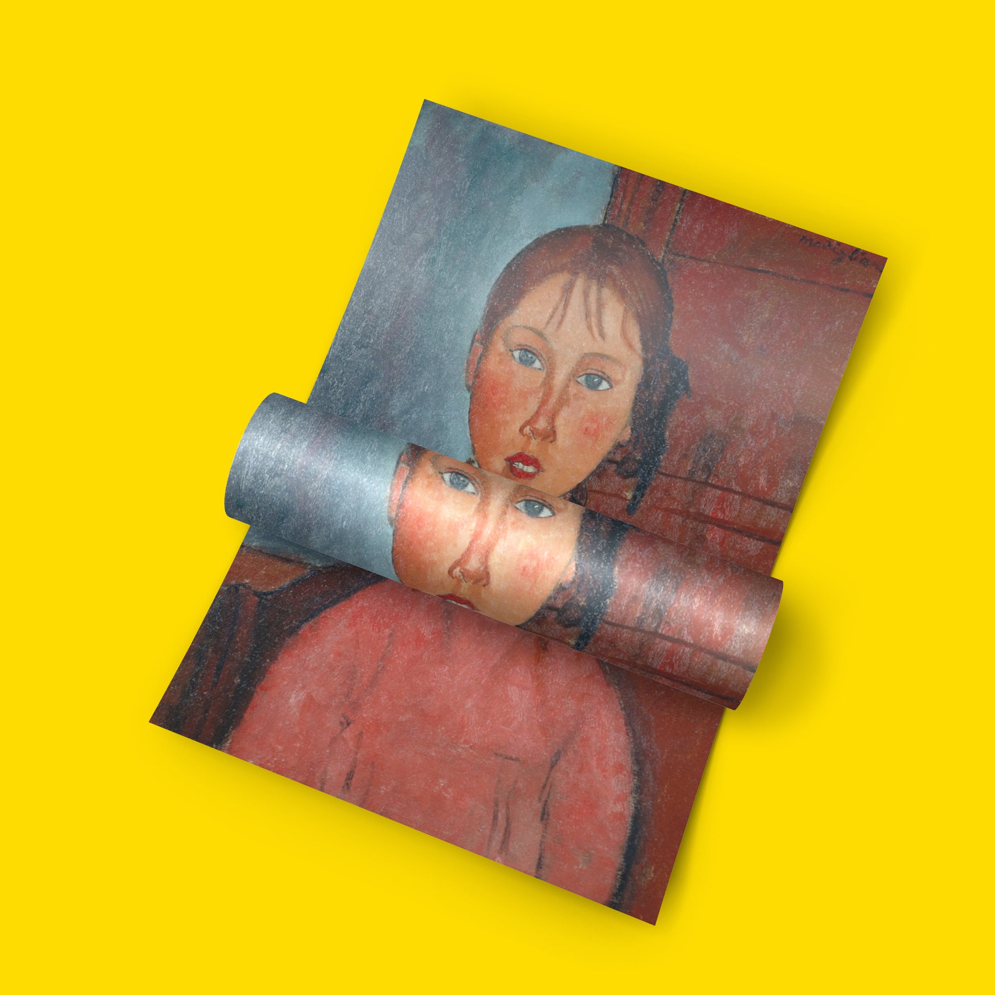 Modigliani Girl with Pigtails wall art print, perfect framed art gift for art lovers, available in multiple sizes