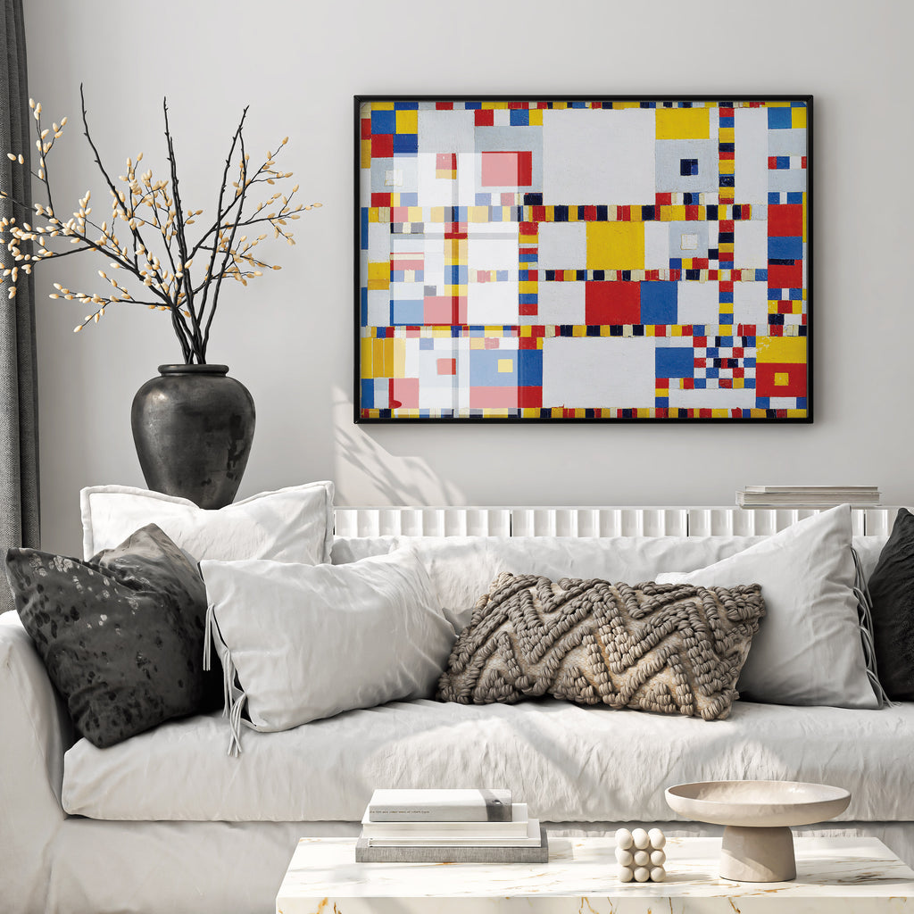 Victory Boogie Woogie giclée art print by Piet Mondrian, museum-quality reproduction printed on 200gsm matte FSC-certified paper