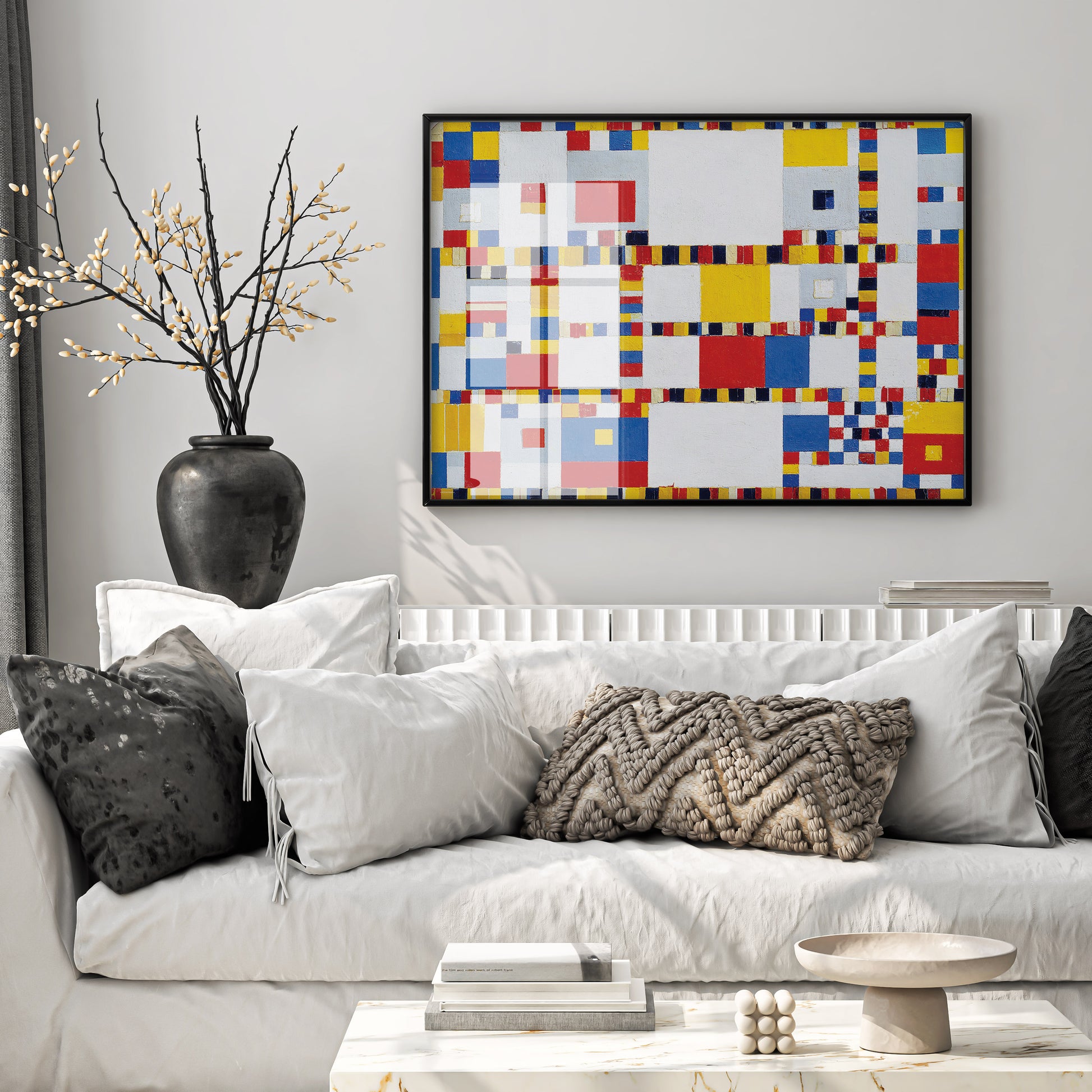 Victory Boogie Woogie giclée art print by Piet Mondrian, museum-quality reproduction printed on 200gsm matte FSC-certified paper
