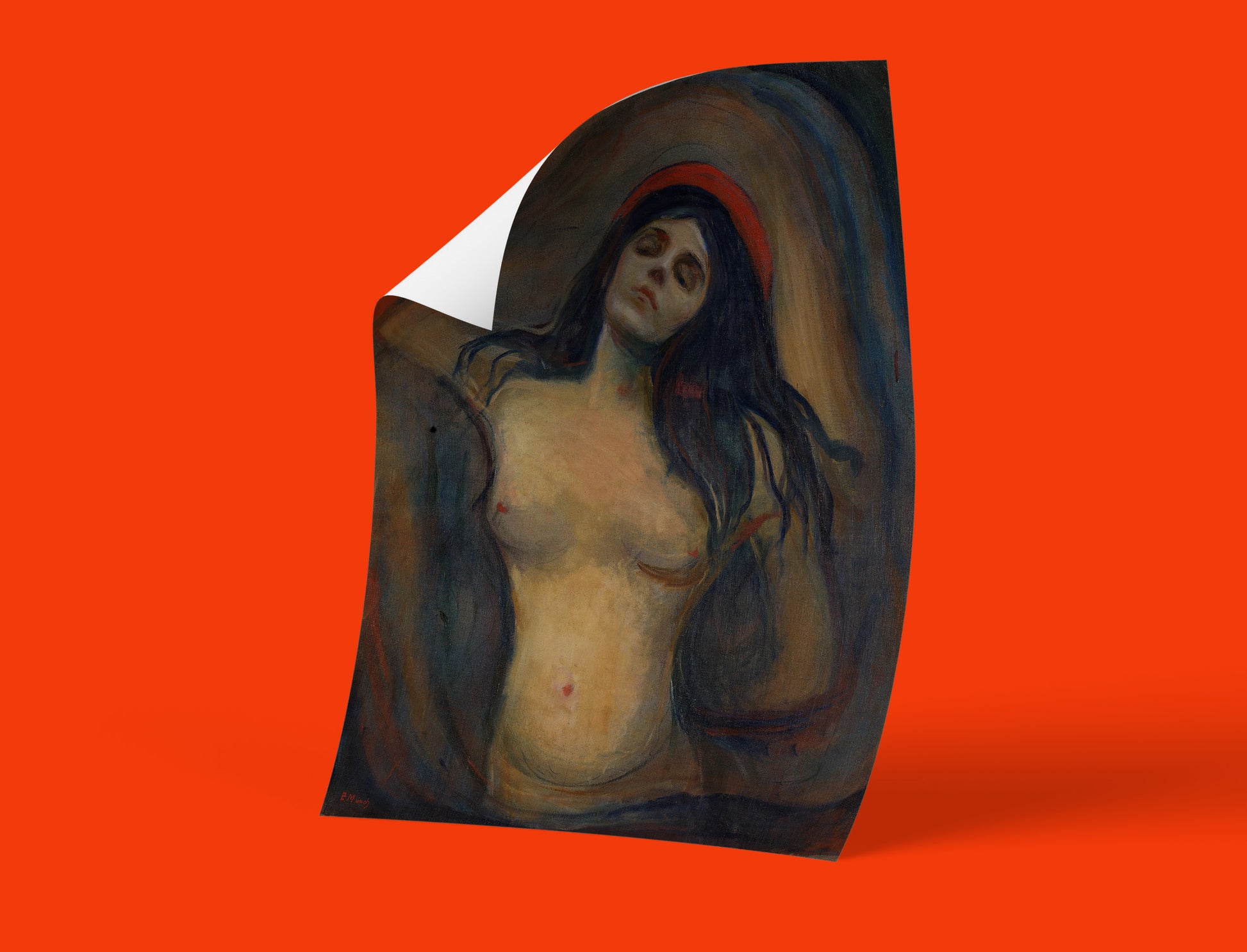 Edvard Munch 'The Frieze of Life' series Madonna wall art poster, ideal for modern home decor and art enthusiasts.