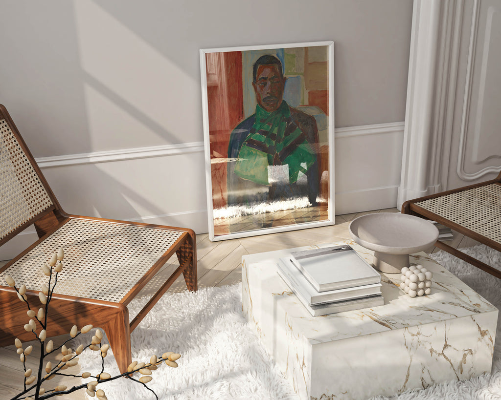 A beautiful framed giclée print of the Munch Museum's "Abdul Karim" painting, serving as a stylish centrepiece for home decor.