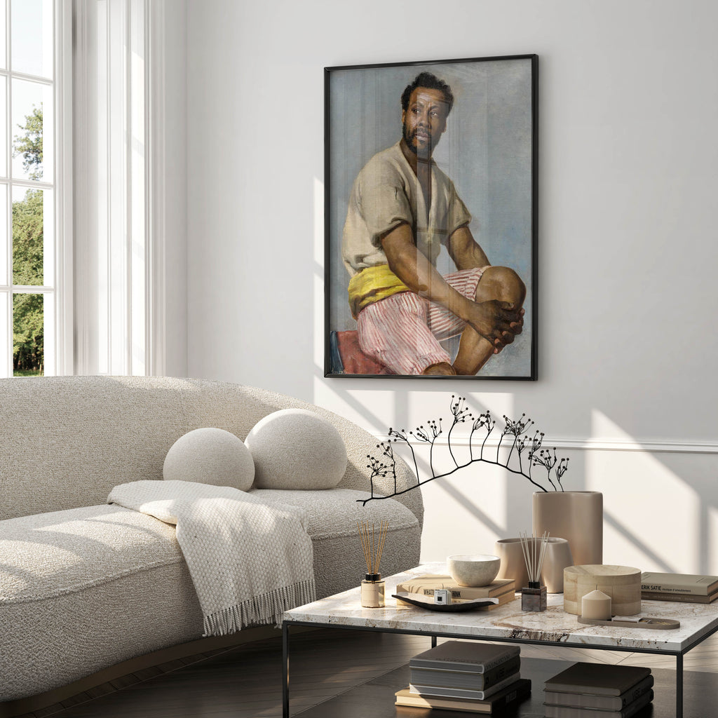 ART SNOB premium matte poster print of the famous Alma Holsteinson painting Portrait of Pierre Louis Alexandre, ideal for a curated home gallery wall display.