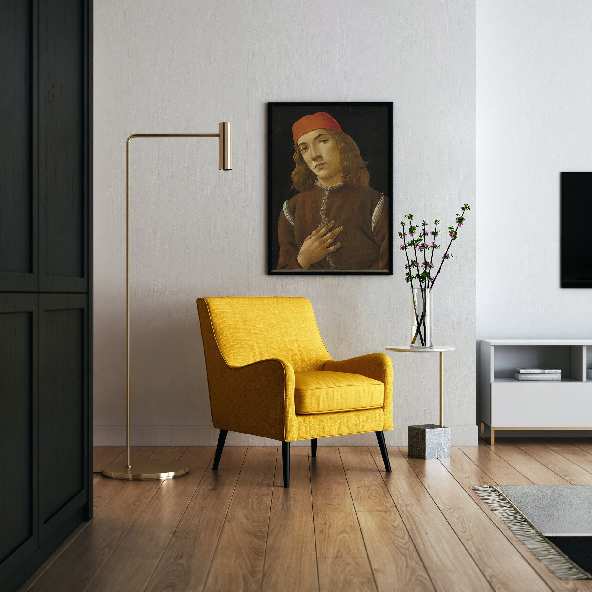 Botticelli Portrait of a Young Man decorative art print for home décor, classic Renaissance wall art with glare-free matte finish, eco-friendly FSC-certified paper