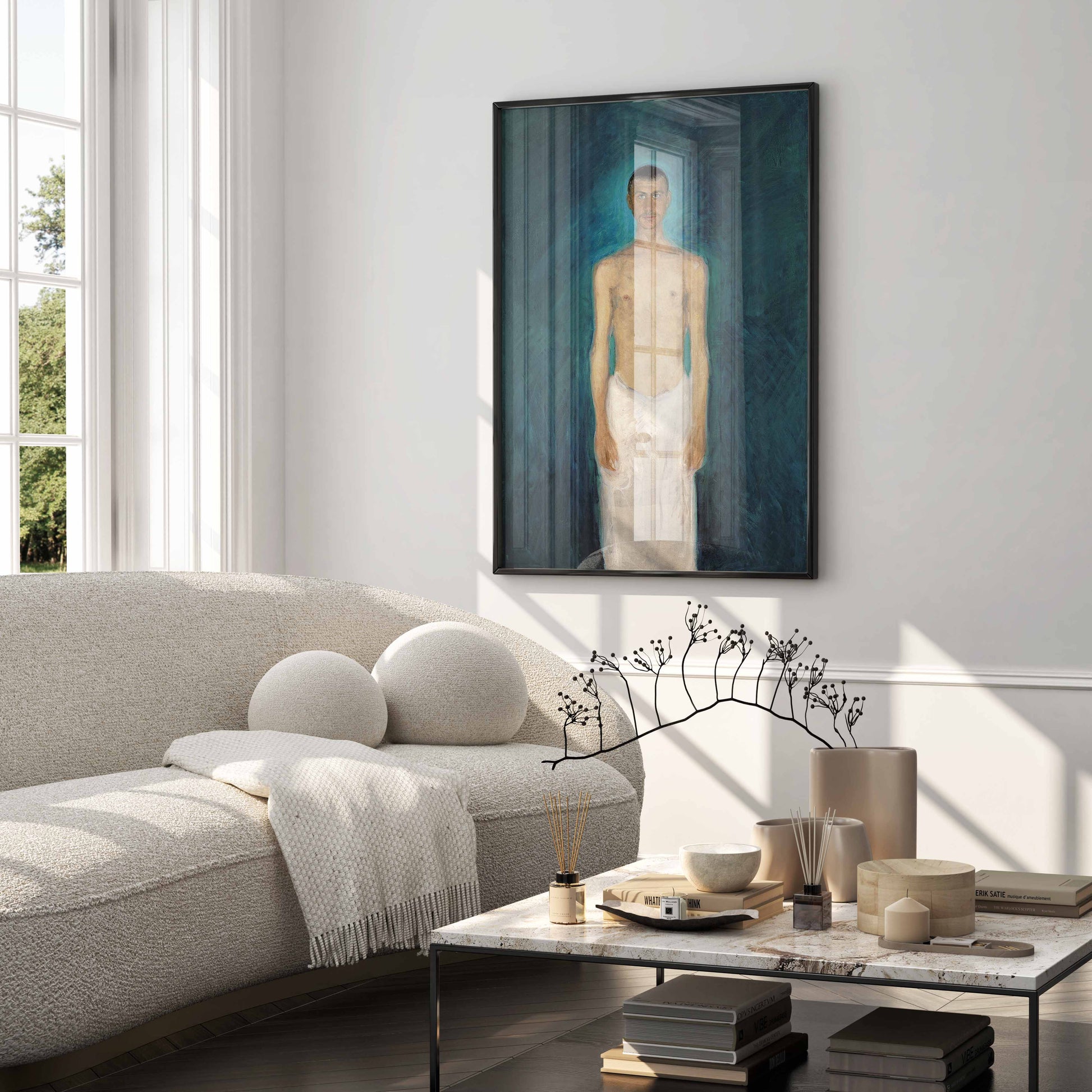 Museum-quality fine art print of Richard Gerstl’s iconic Semi-Nude Self-Portrait – perfect for art collectors and curators