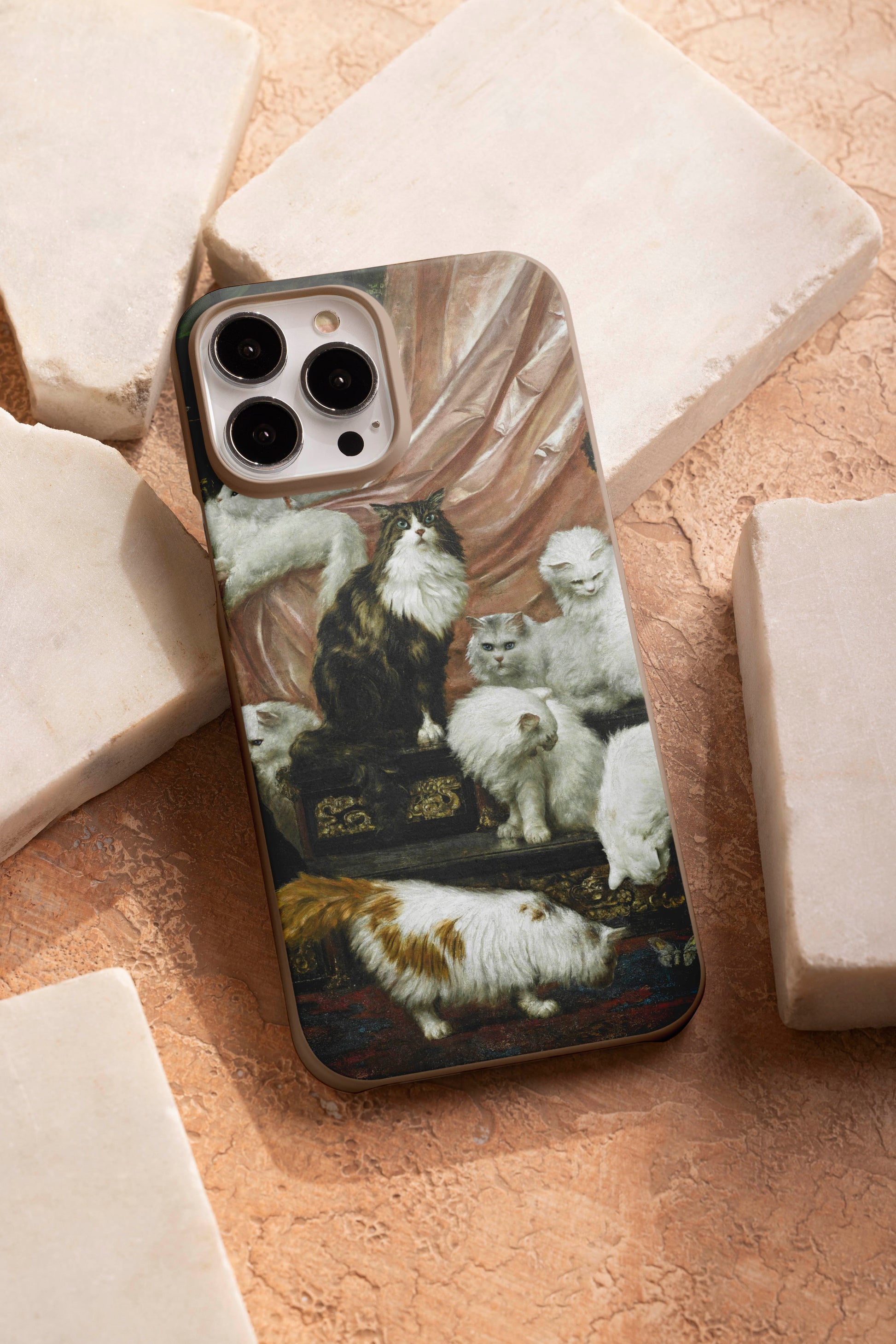 This gallery-quality phone case features the "My Wife's Lovers" painting, a must-have accessory for fans of cat paintings and fine art.