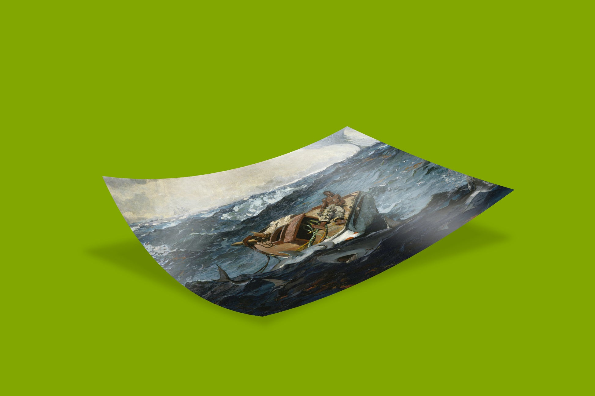 Vibrant and detailed print of 'The Gulf Stream' by Winslow Homer, a historic masterpiece for art collectors and interior designers.