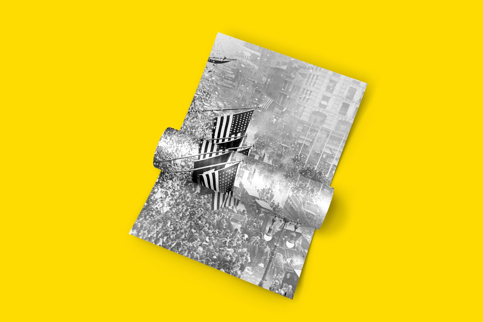 Stunning New York City Armistice celebration in 1918, a giclee fine art print with vibrant colors, ideal for modern home decor.