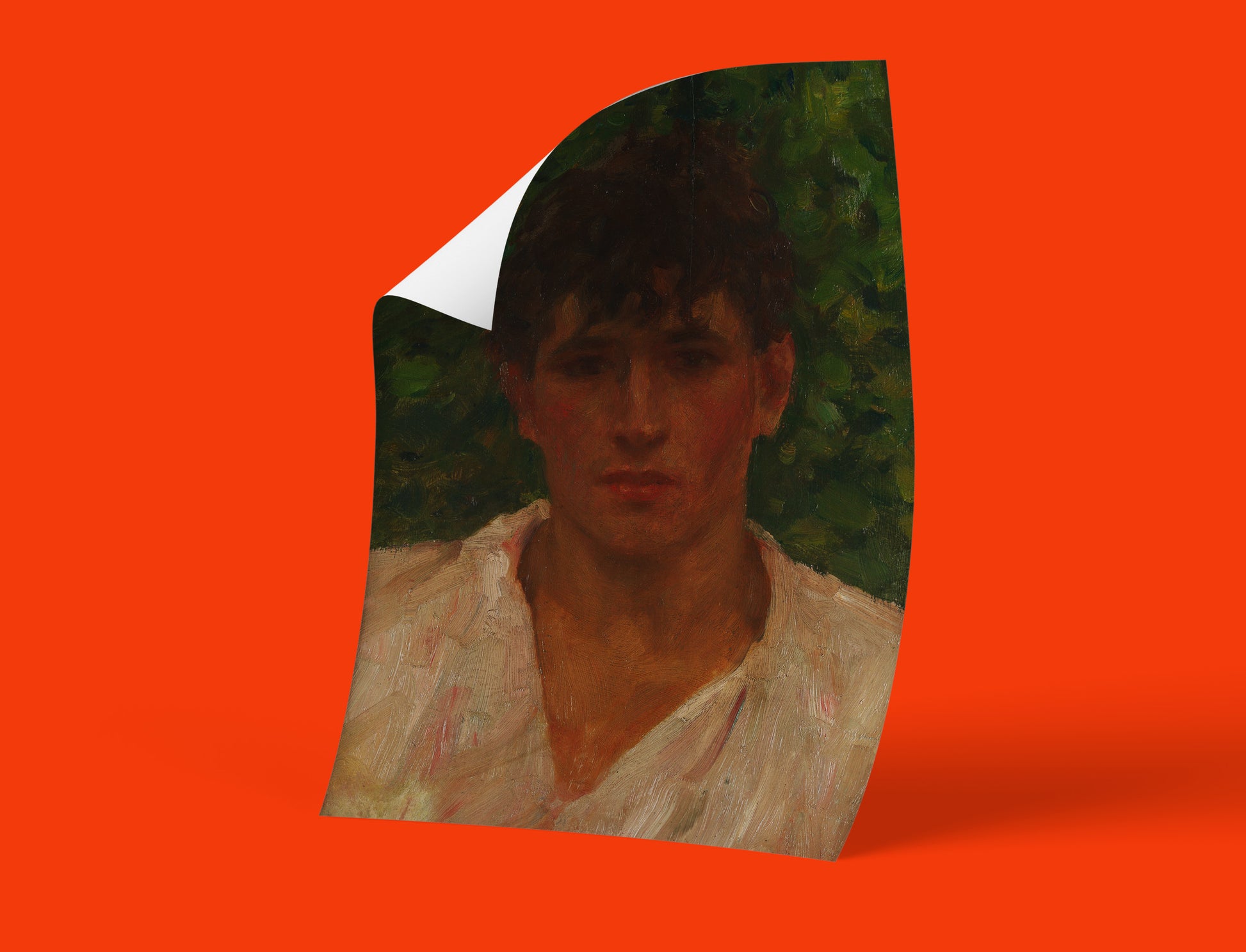 Henry Scott Tuke's famous portrait art giclée print a classic example of Newlyn School painting perfect for vintage wall art decor.