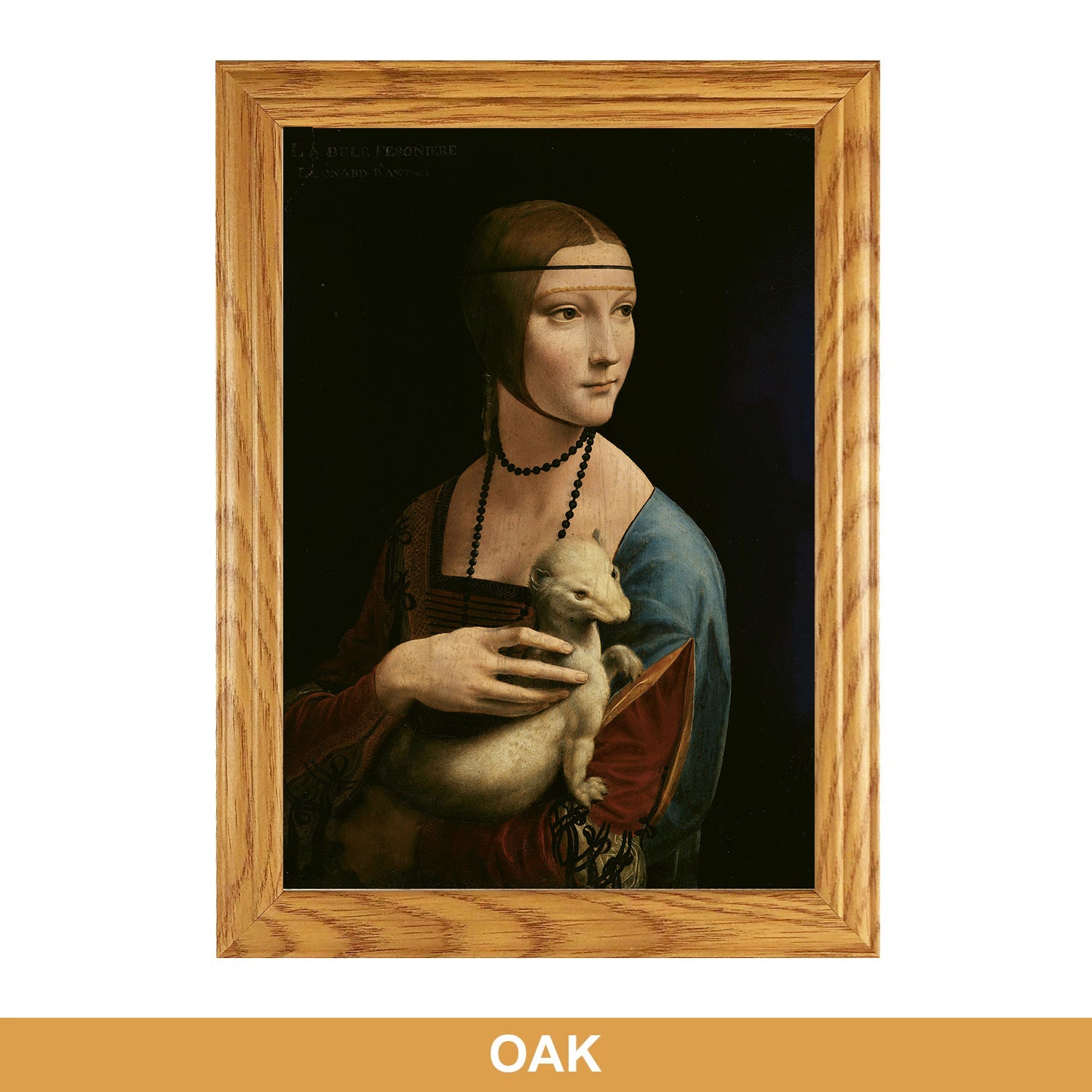 Oak A4 classic style picture frame for art prints and wall art, UK handmade wood-effect photo frame with crystal-clear shatterproof Perspex