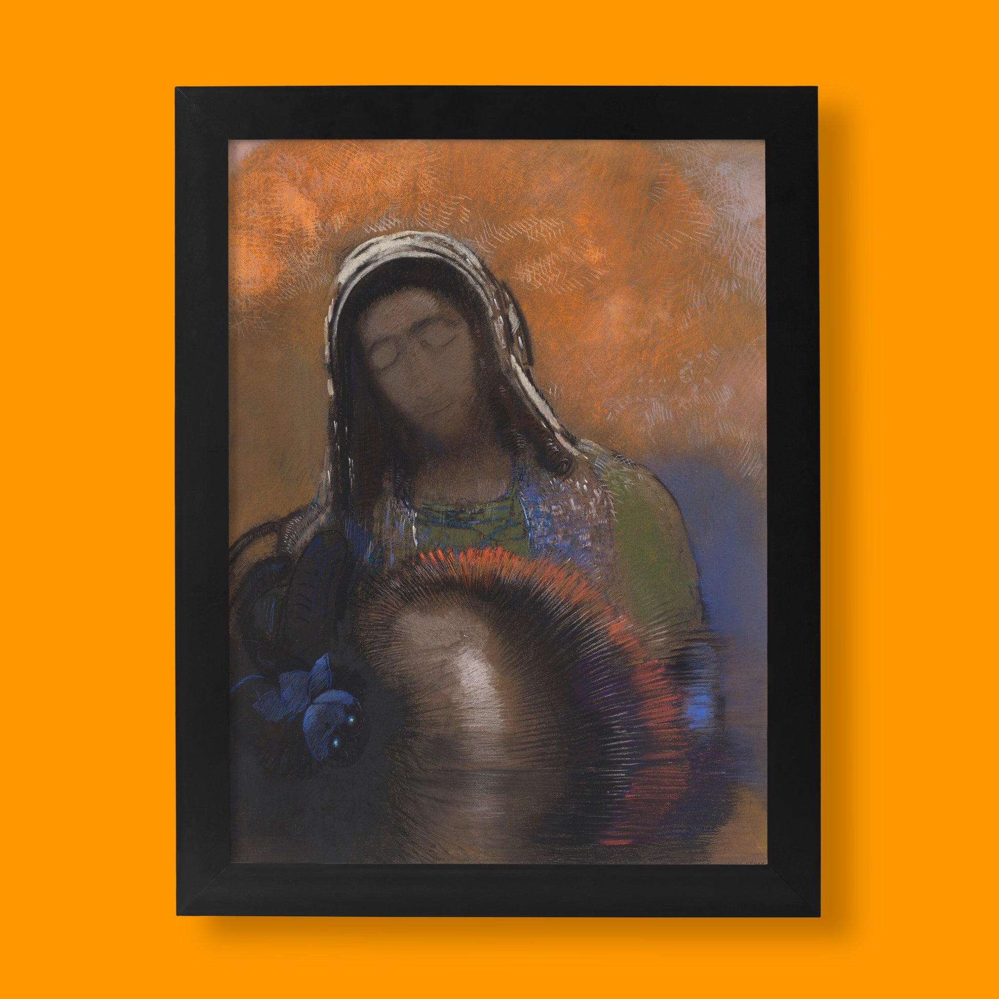 Odilon Redon "The Sacred Heart (The Buddha)" fine art print, Symbolist painting reproduction