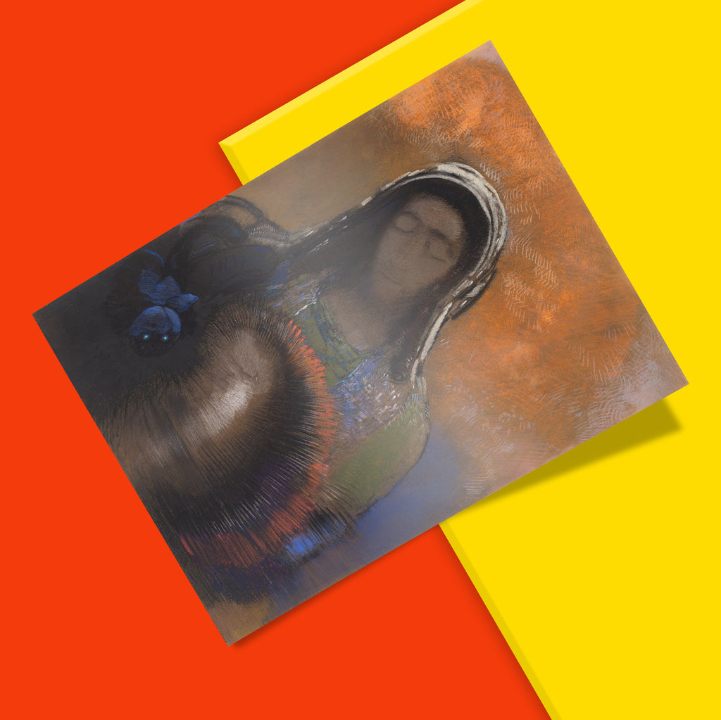 Giclée art print of Odilon Redon's Sacred Heart, museum-quality reproduction on matte fine art paper