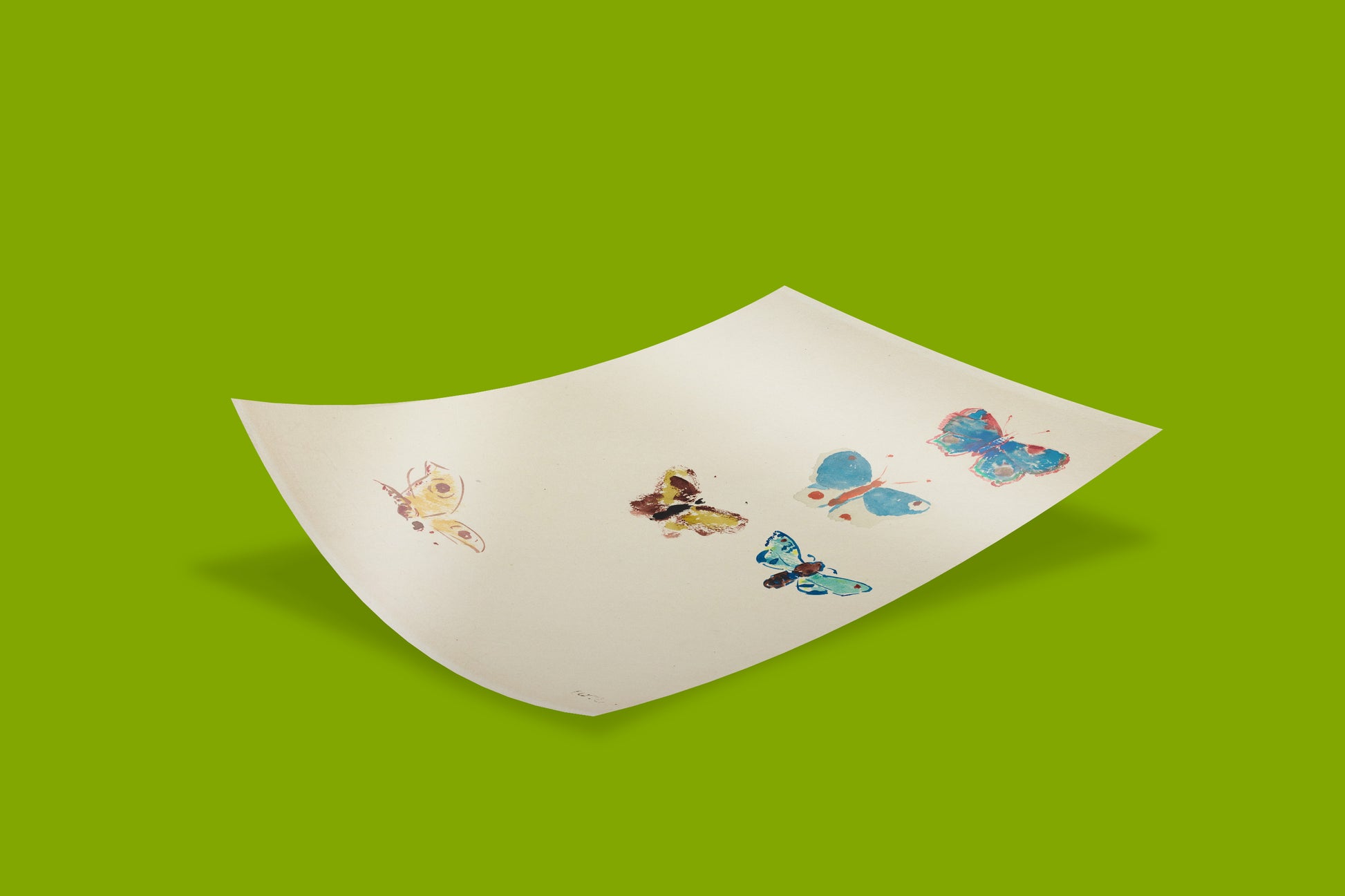 Museum-quality wall art from ARTSNOB featuring Five Butterflies by Odilon Redon