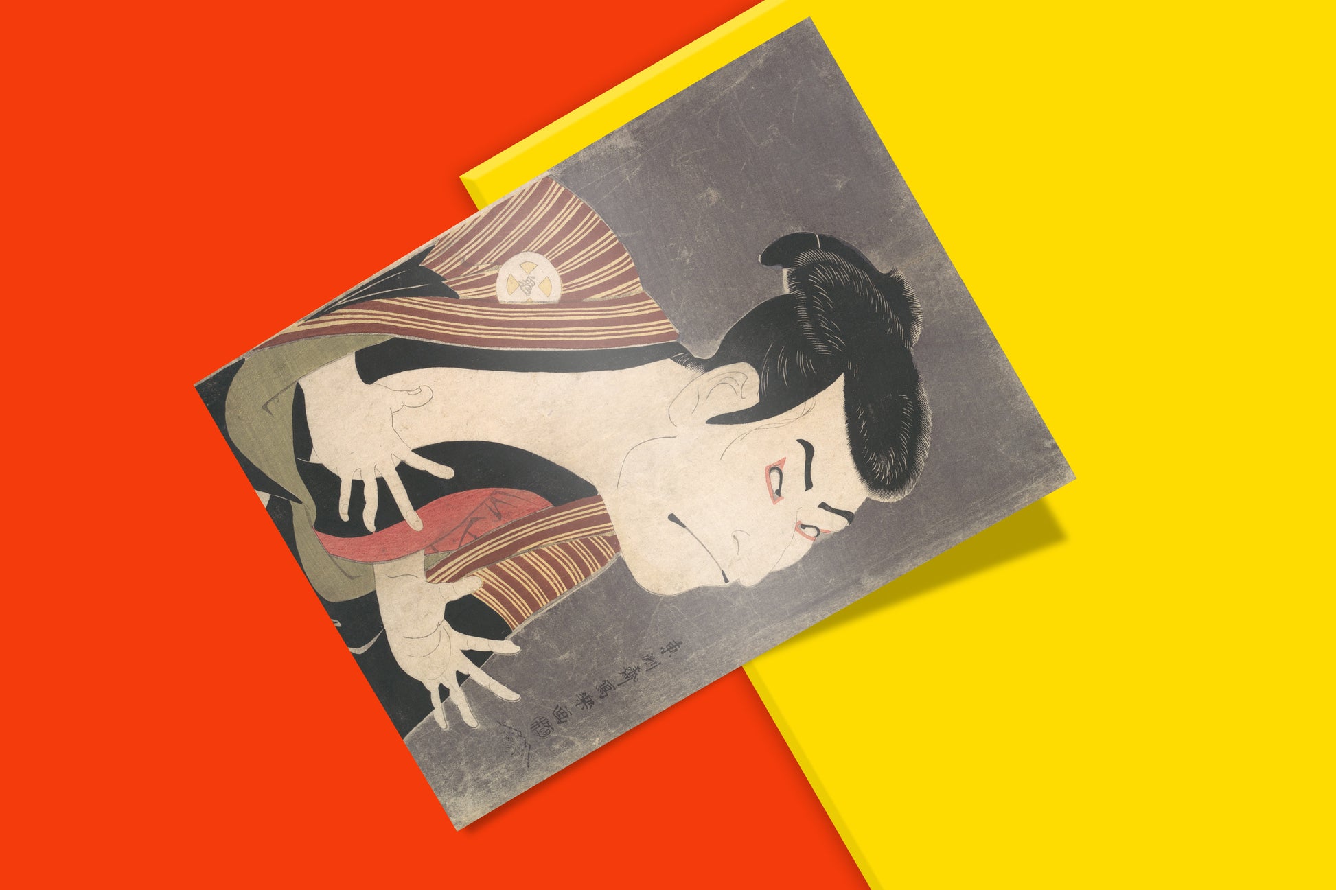 A masterfully printed fine art print of Tōshūsai Sharaku's Ukiyo-e artwork, featuring a powerful portrayal of the Kabuki actor Ōtani Oniji III as the character Yakko Edobei. Perfect for collectors of Japanese art prints.