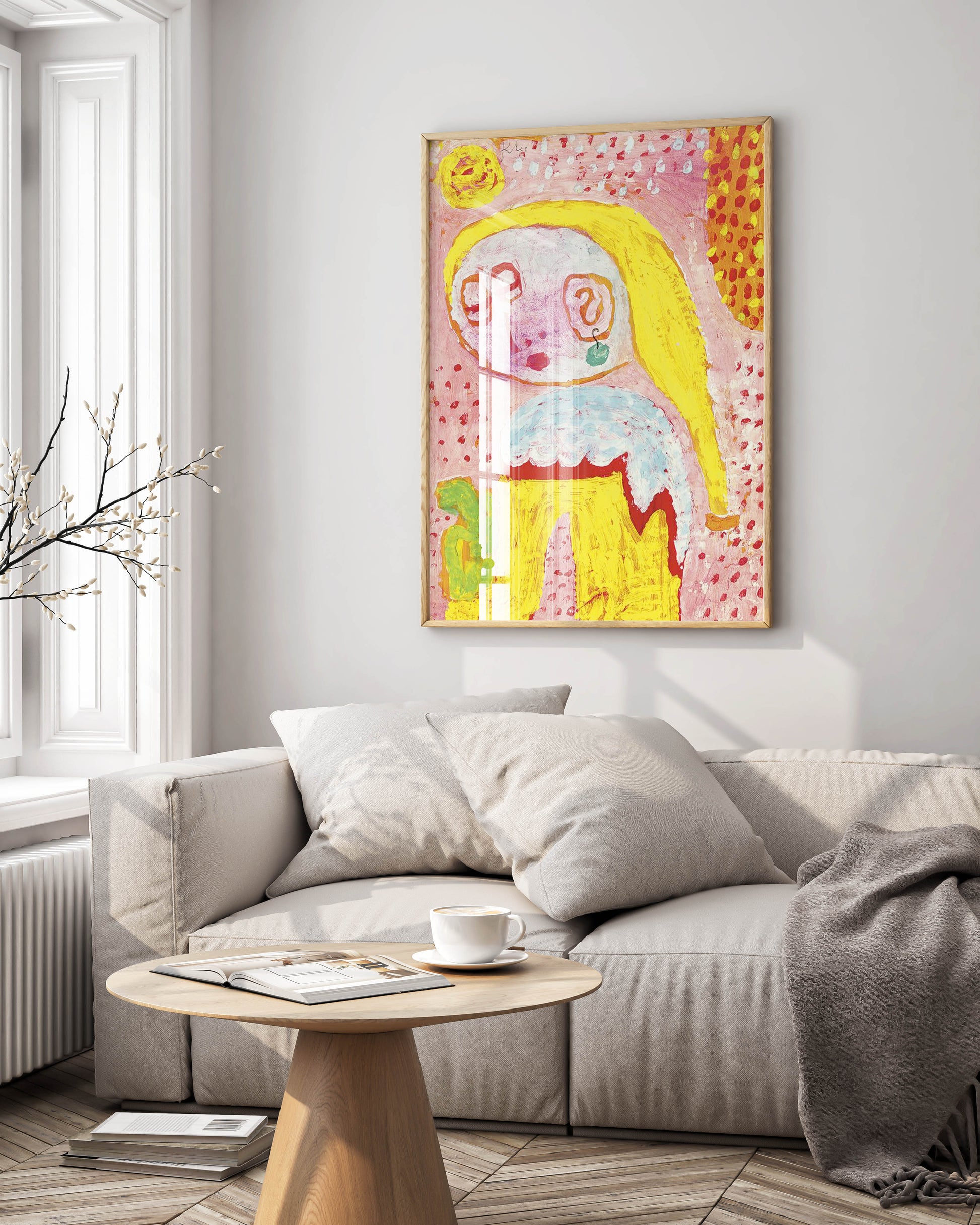 Framed Paul Klee wall art print Magdalena Before The Conversion 1938, ready-to-hang fine art poster with vibrant colours, perfect for living room or gallery wall