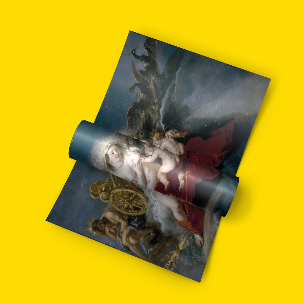 Baroque mythological art print featuring Rubens' Origin of the Milky Way