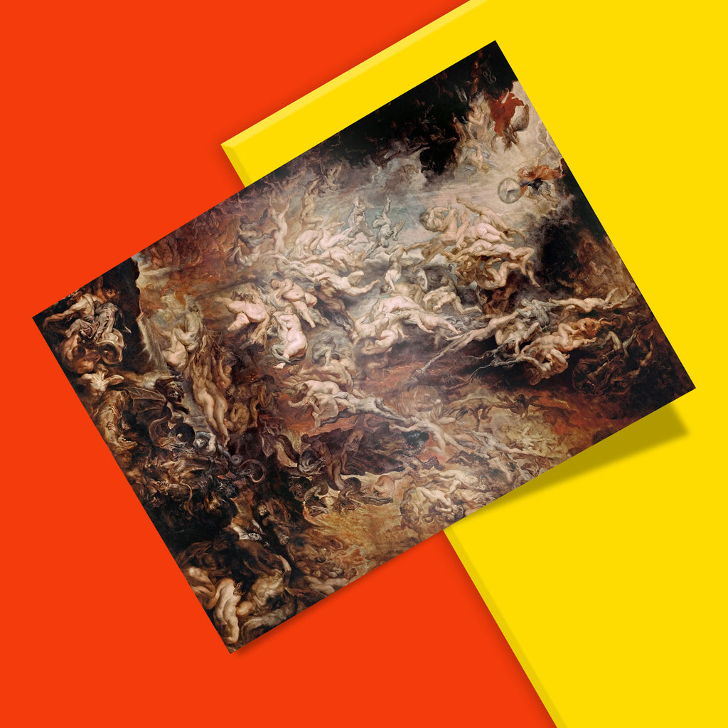 Museum quality old master art print of Rubens The Fall of the Damned with vivid 12-colour giclée printing