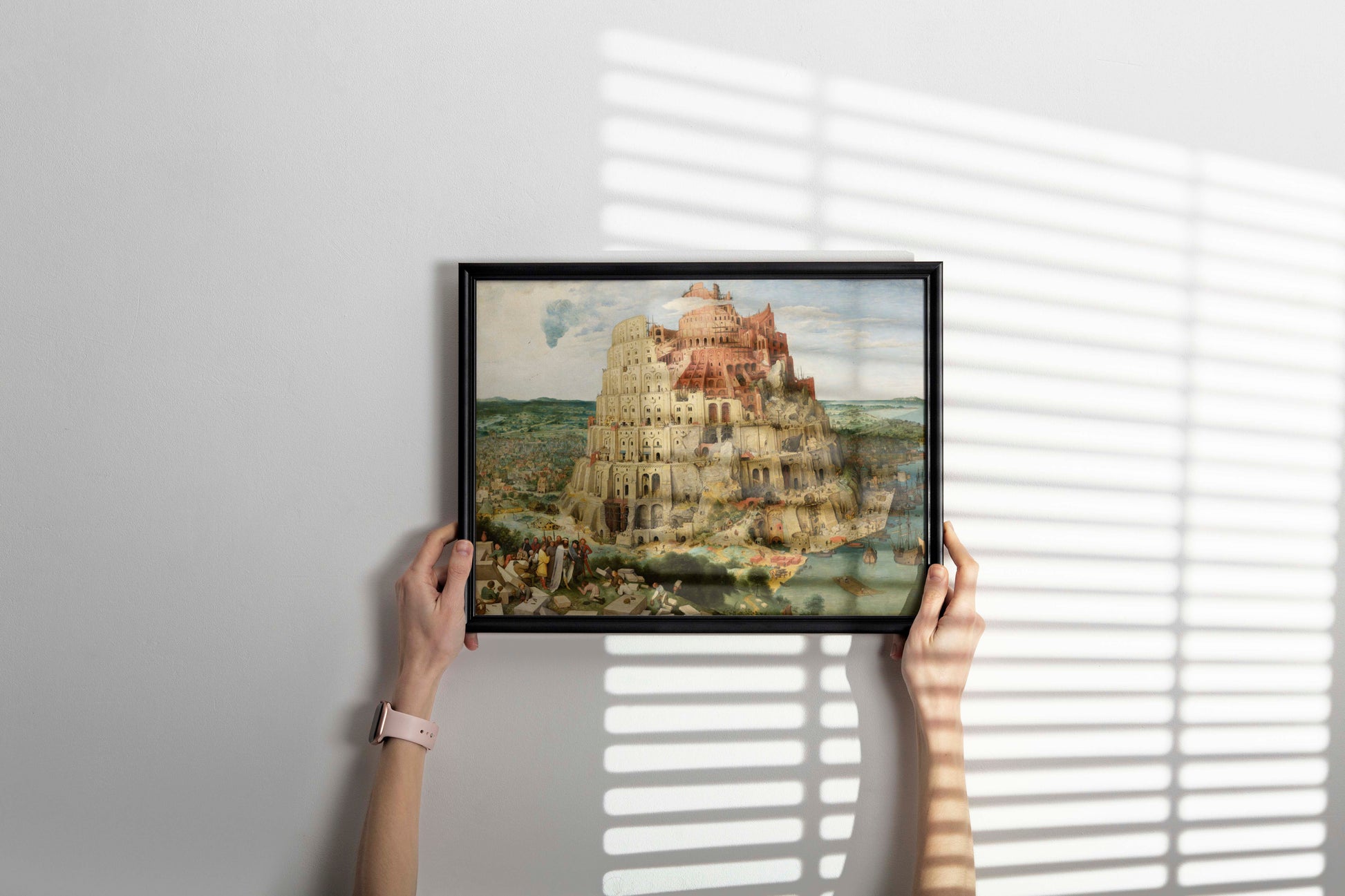 Tower of Babel framed wall art by Bruegel - museum quality Renaissance print in decorative frame, showcasing classical artwork as sophisticated home gallery decor