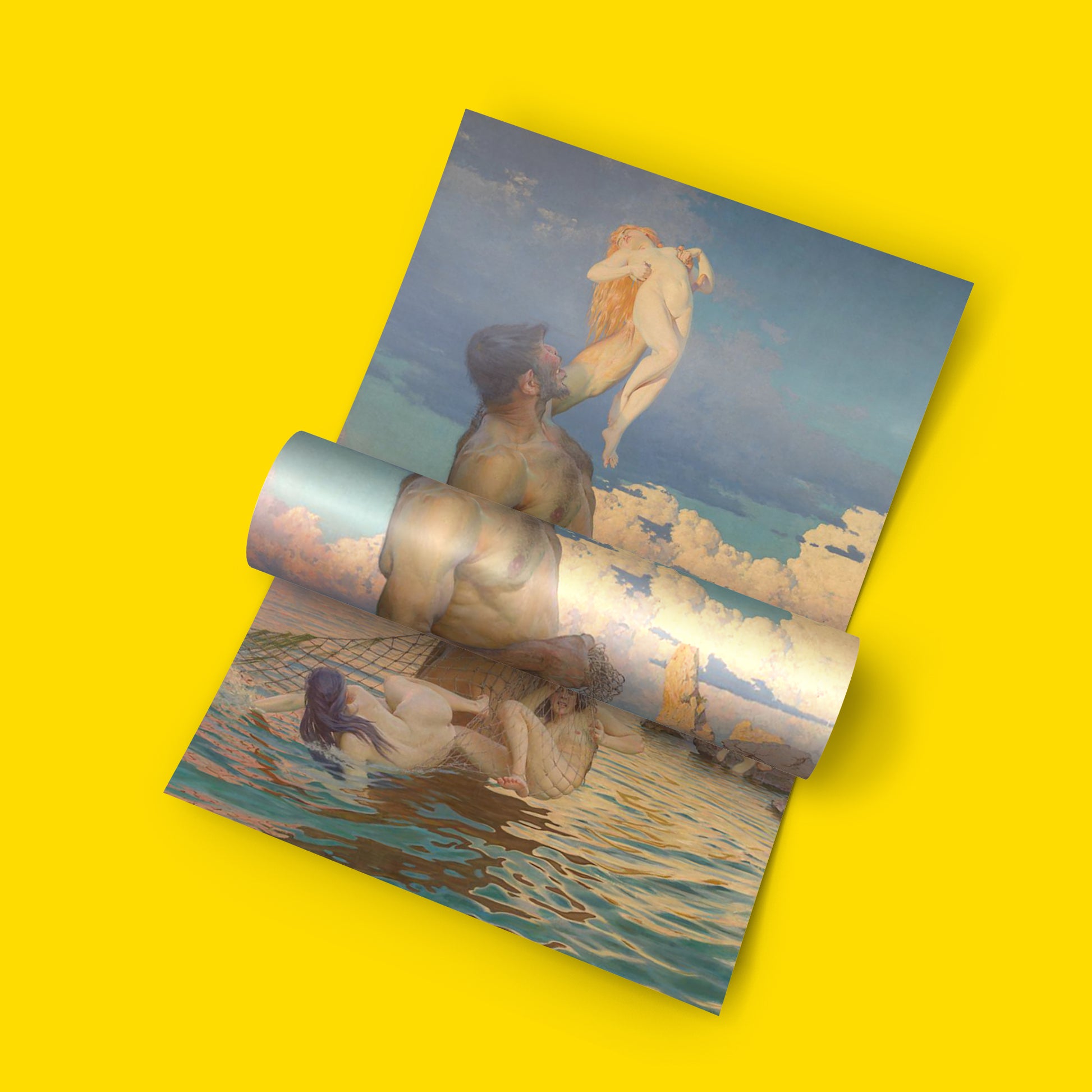 Museum quality 12-colour giclée art print of Polyphemus mythology painting, vibrant colors and sharp detail fine art reproduction