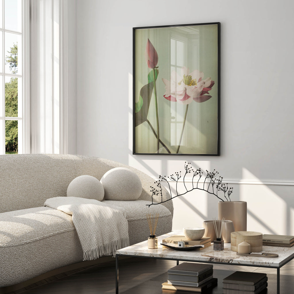 Lotus print from Kazumasa Ogawa's Some Japanese Flowers series, fine art botanical print for collectors