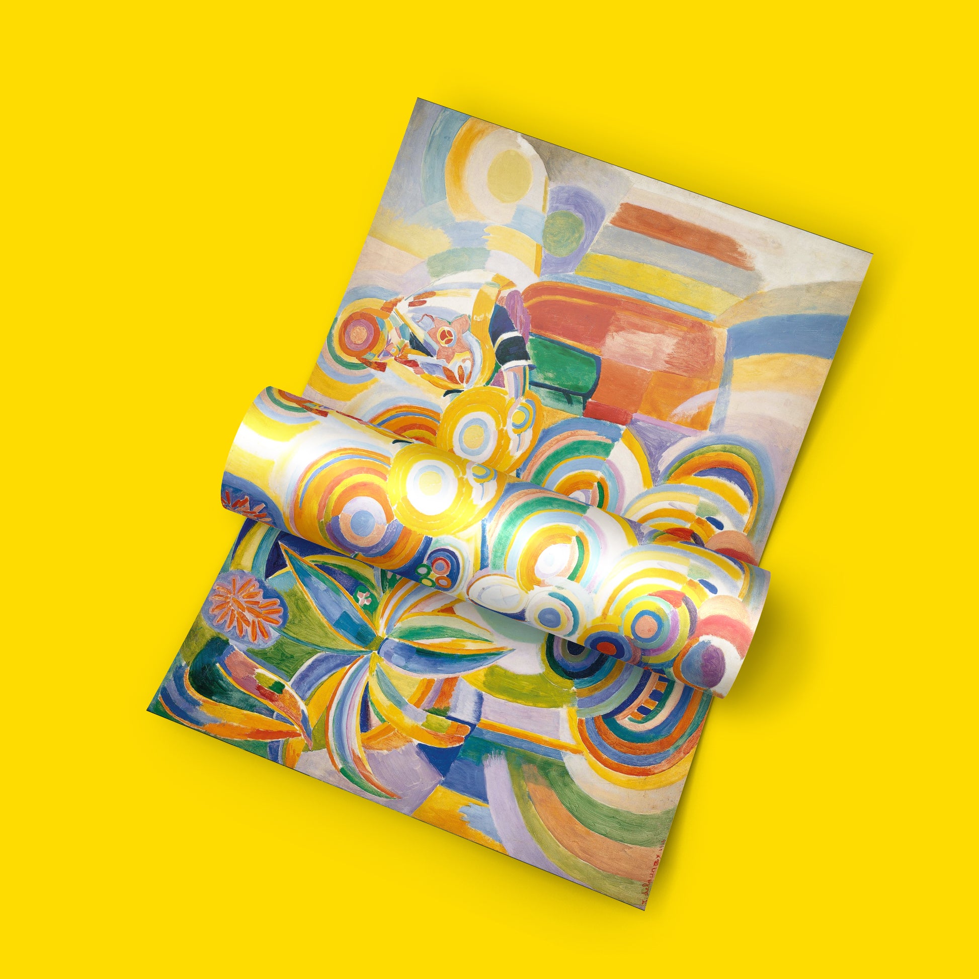 Size comparison guide for Robert Delaunay Portuguese Woman art prints, available sizes for fine art wall decor