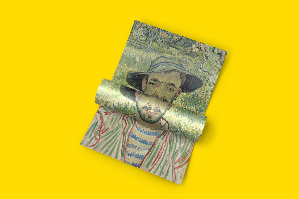 Classic Van Gogh wall art print The Gardener showing asylum period portrait painting perfect for living room bedroom office decor