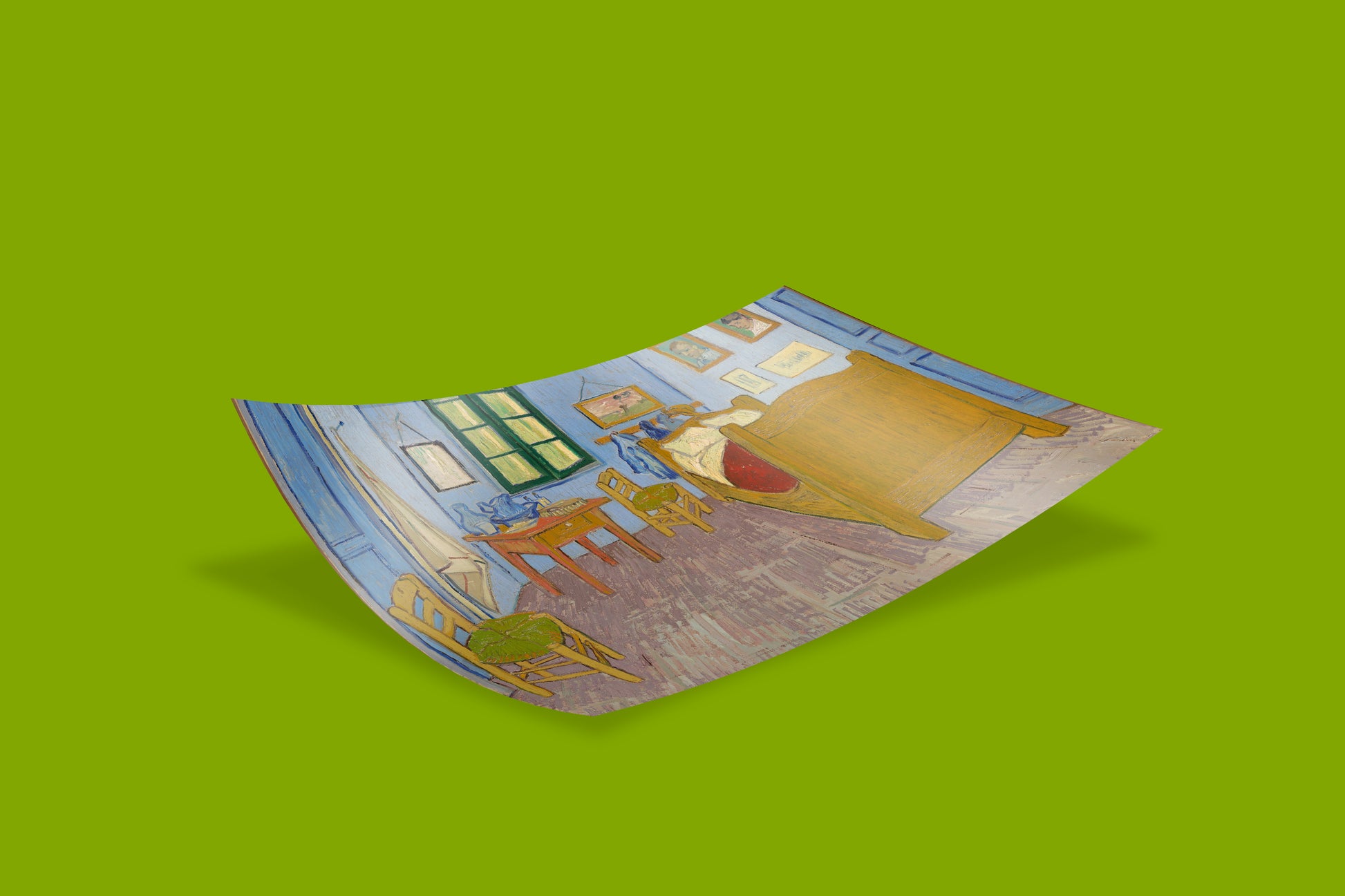 Premium van Gogh Bedroom in Arles art print reproduction of famous Yellow House painting, ideal sophisticated wall art for contemporary home and office spaces