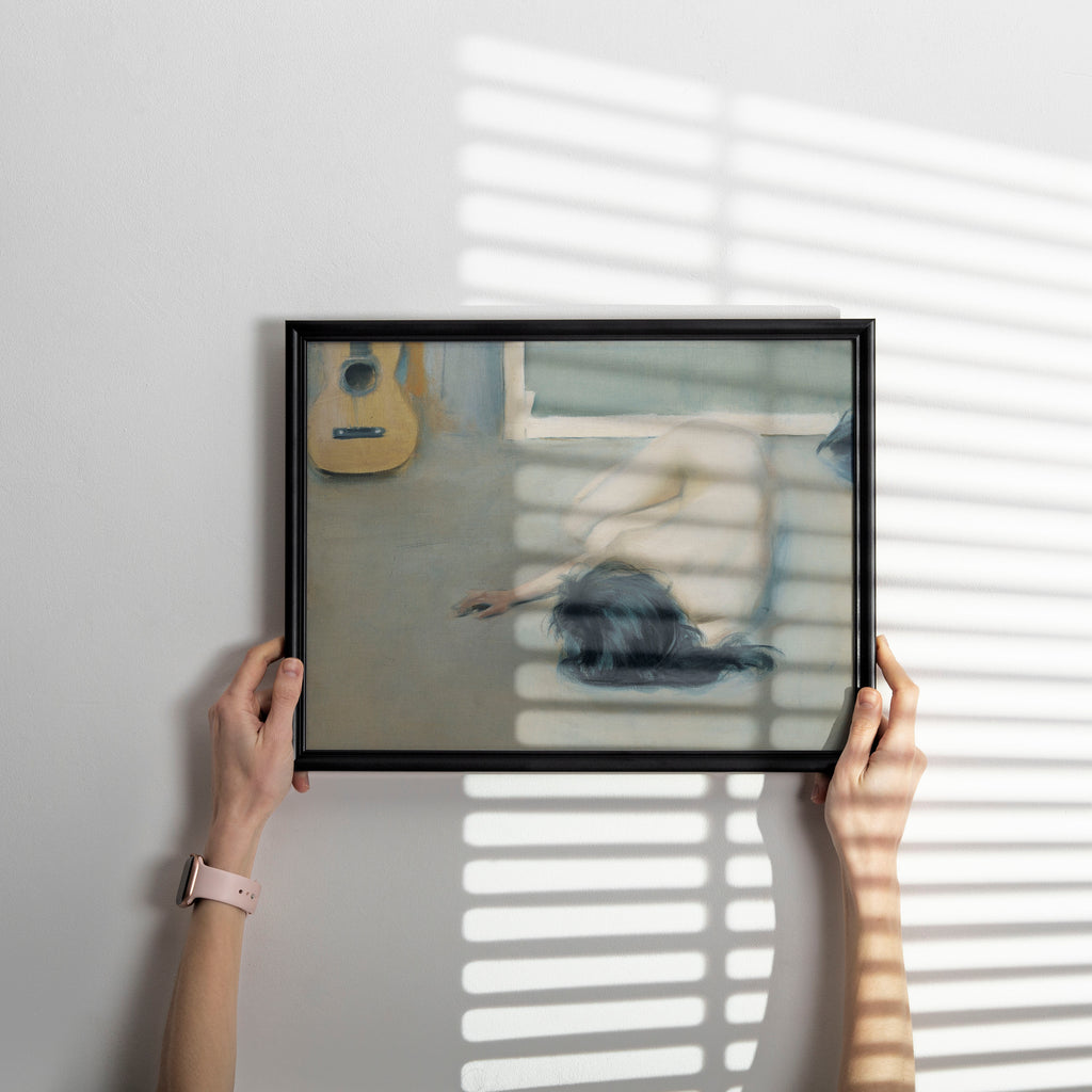 Ramon Casas Nude with Guitar premium home décor art print, 12-colour giclée fine art printing, available in multiple sizes to fit any frame or space