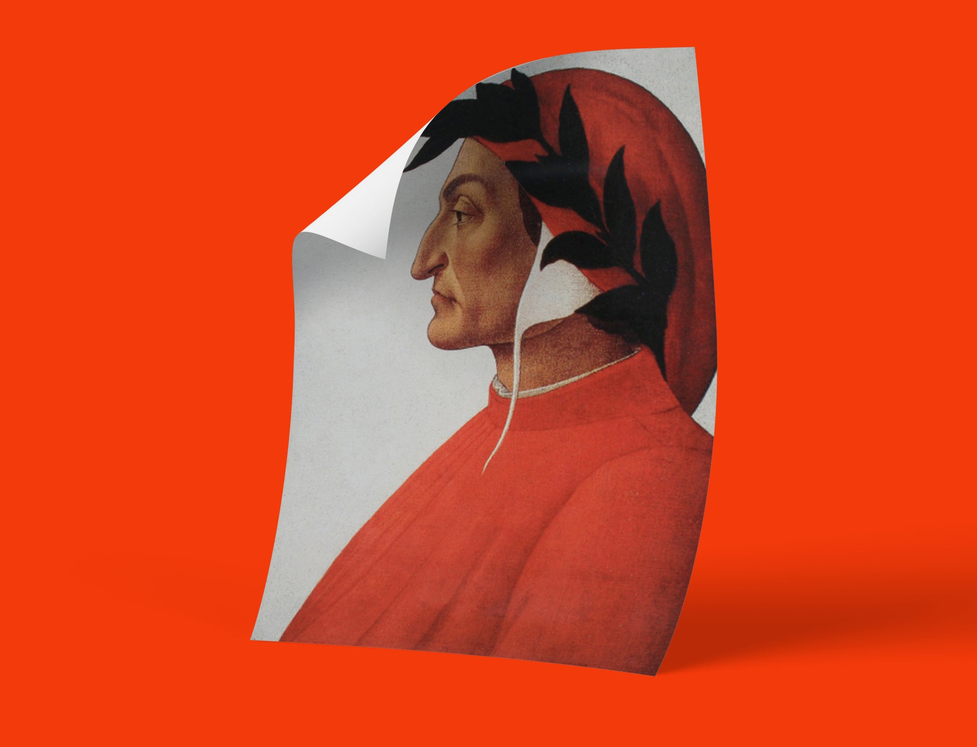 Fine art wall art featuring the iconic Ritratto di Dante Alighieri painting by Sandro Botticelli, ideal for art lovers.