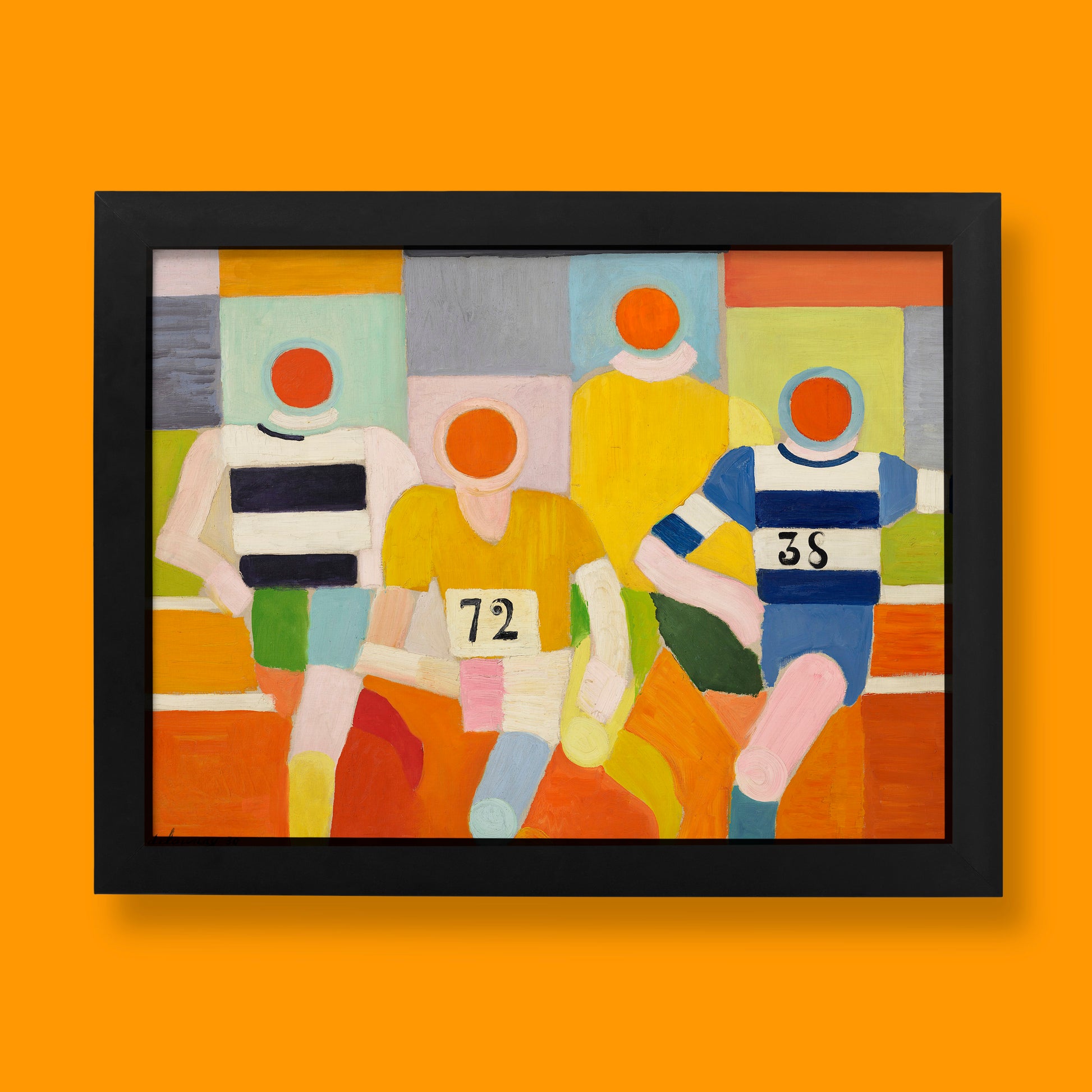 Robert Delaunay The Runners fine art print - Orphist abstract painting reproduction for modern wall art and contemporary home decor