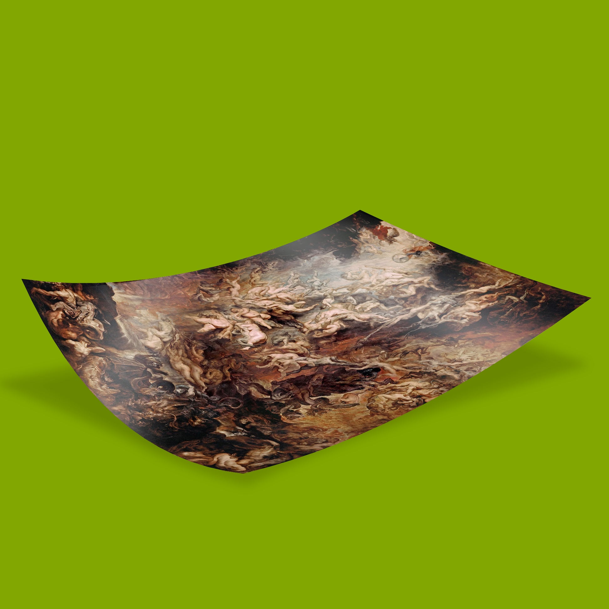 The Fall of the Damned by Rubens Baroque painting poster print on smooth matte 200gsm paper