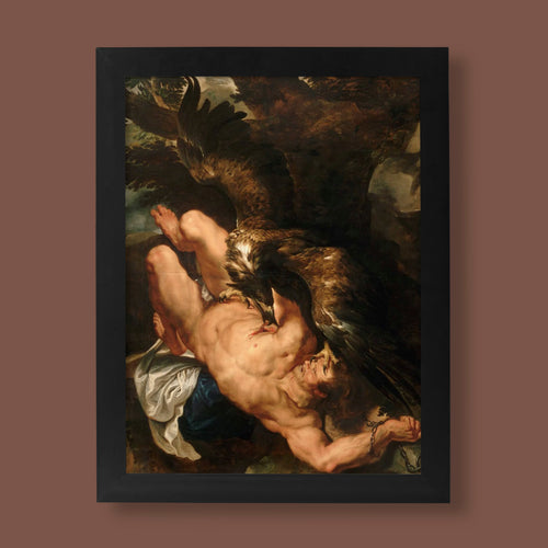 Peter Paul Rubens Prometheus Bound fine art print, Baroque mythology wall art for classic interiors