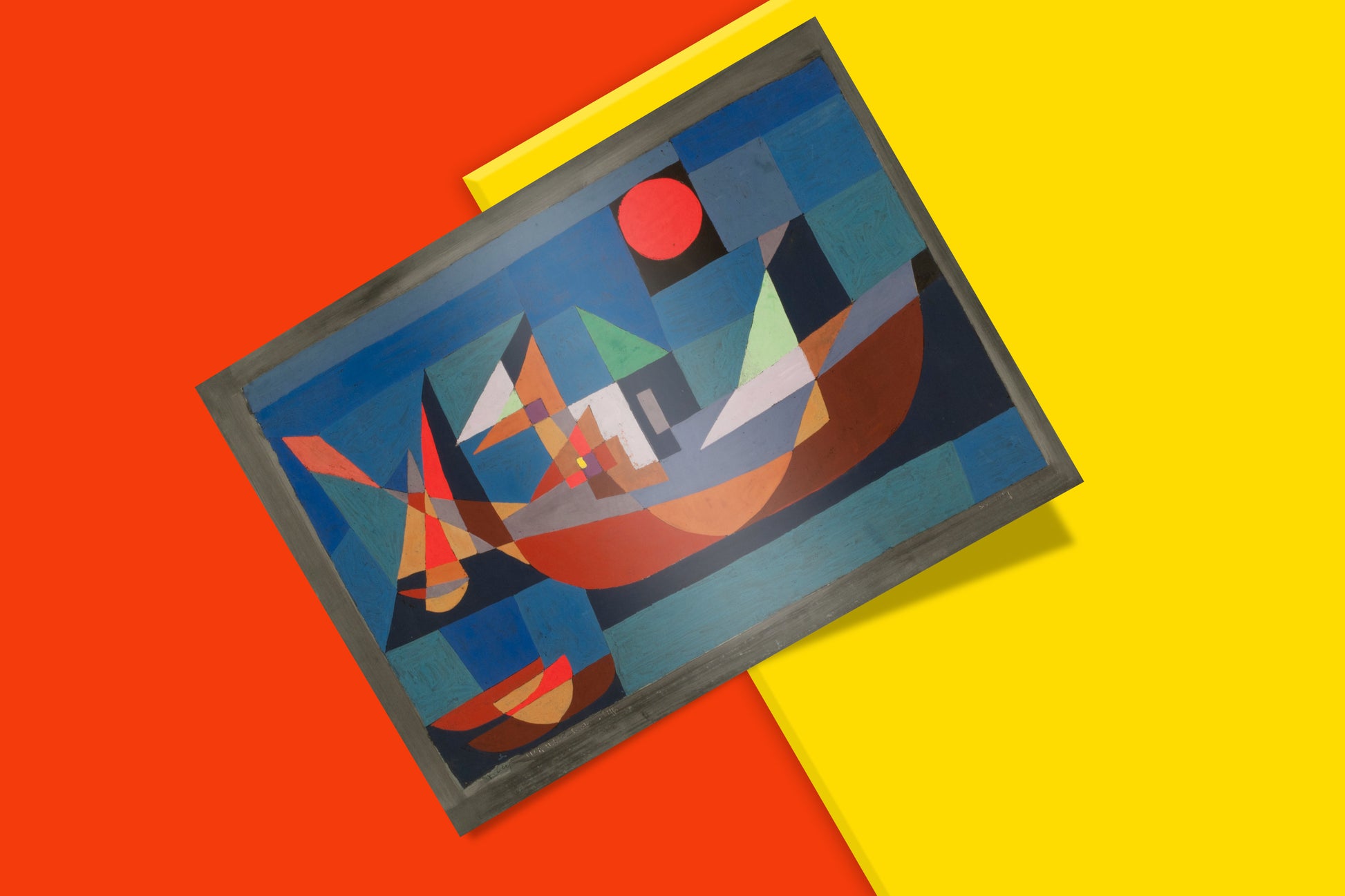 Paul Klee maritime modernist art print - Resting Ships original from Museo Nacional de Bellas Artes, high-resolution giclee reproduction on FSC paper