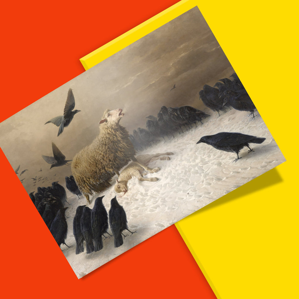 Vintage European animal painting reproduction, Schenck Anguish fine art poster, elegant wall art print for sophisticated home decor and art enthusiasts