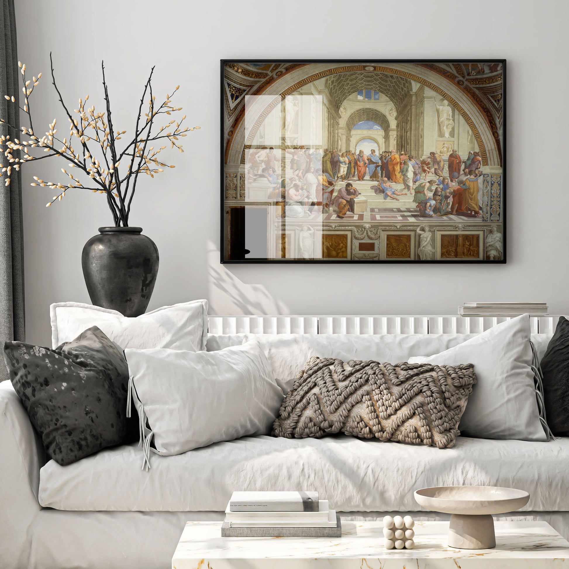 High-quality giclée wall art print of Raphael's The School of Athens, reproduced with vivid 12-colour fine art printing technology on 200gsm matte paper