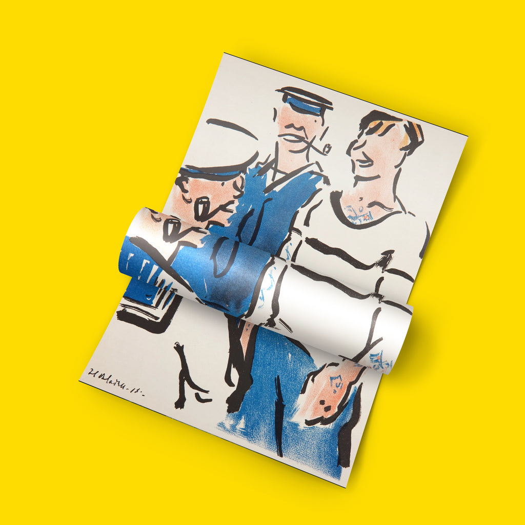 F.C.B. Cadell Jack and Tommy 1920s lithograph art print, limited edition Scottish artist reproduction, modernist fine art for collectors