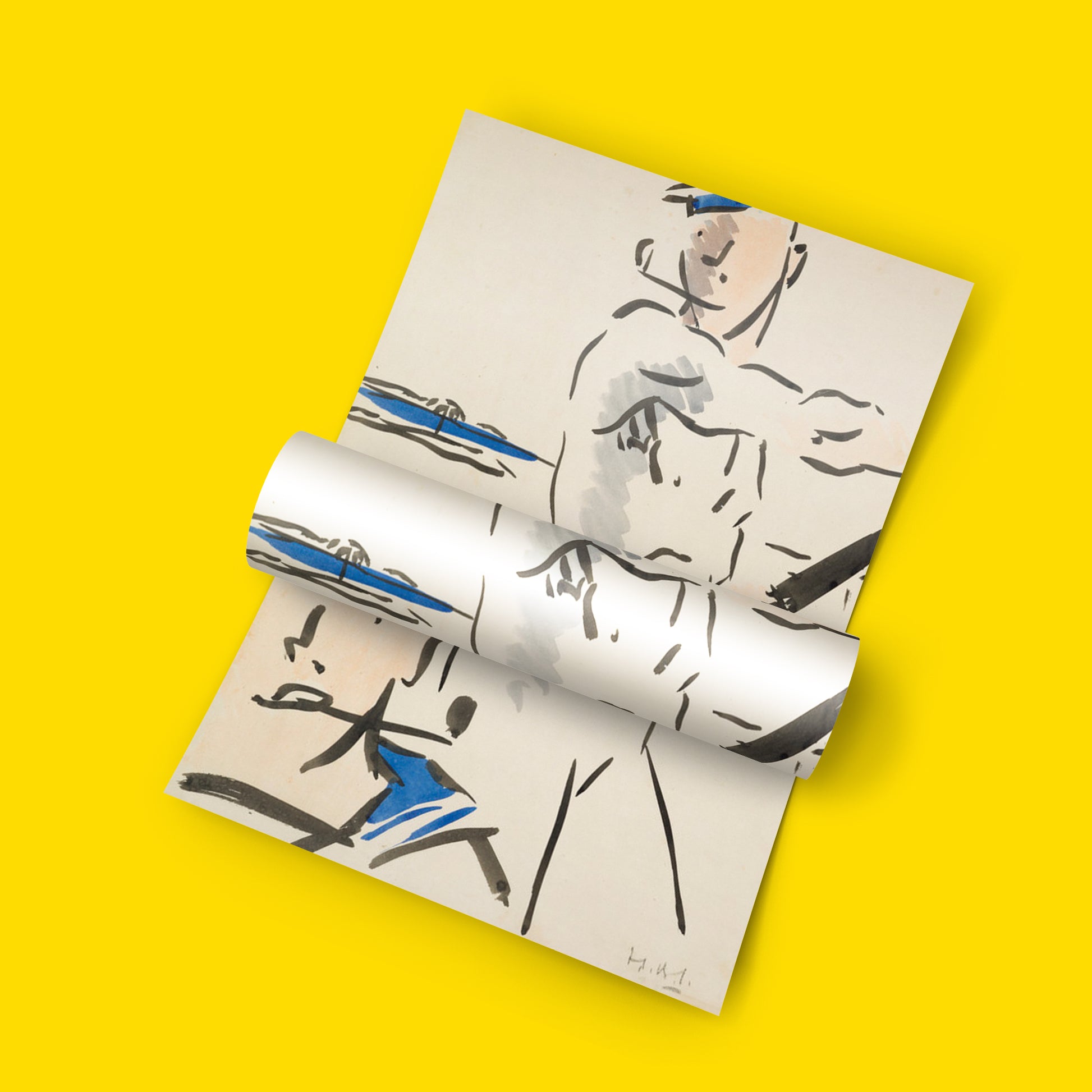 Francis Cadell Two Sailors fine art poster available in multiple sizes for versatile wall art display options